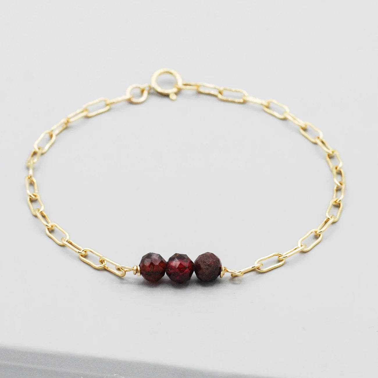 Birthstone Paperclip Chain Bracelet - Jewel Ya