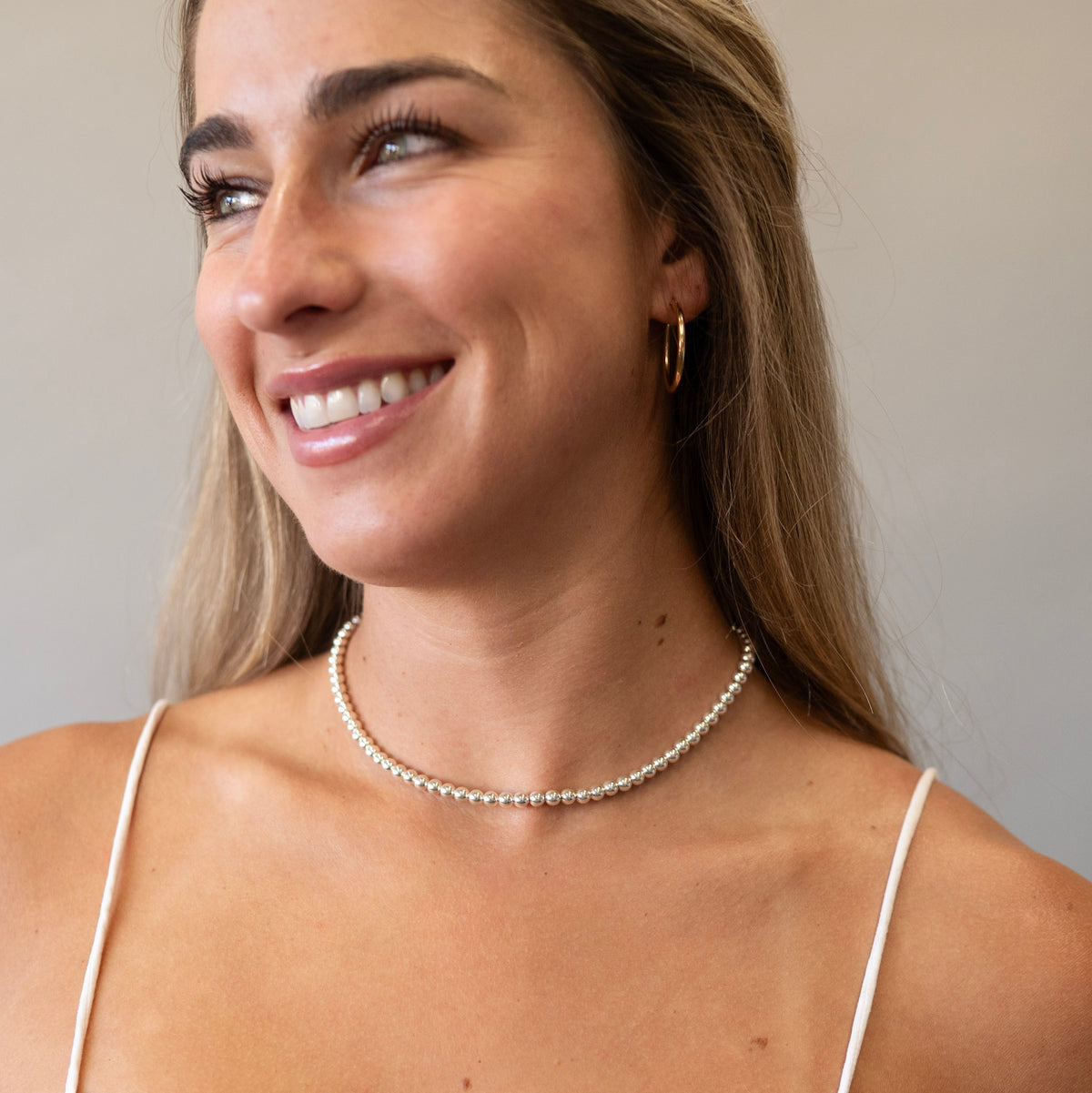 Jewel Ya Sterling Silver Beaded Lux Necklace