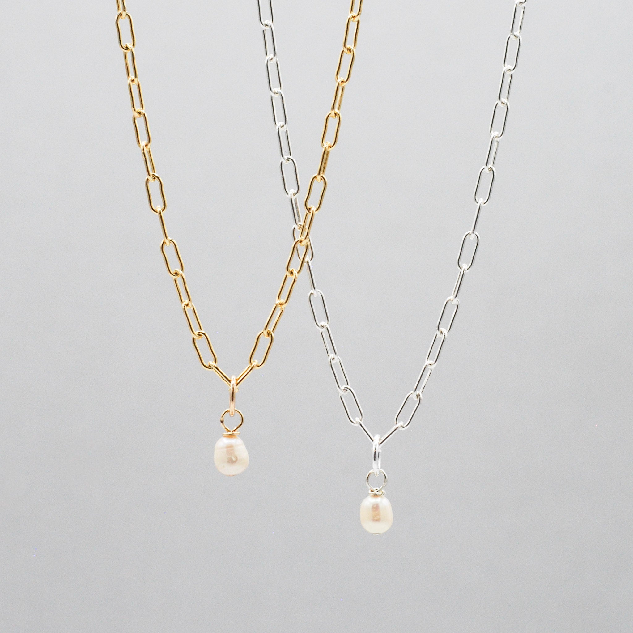 Birthstone Paperclip Charm Necklace - Jewel Ya