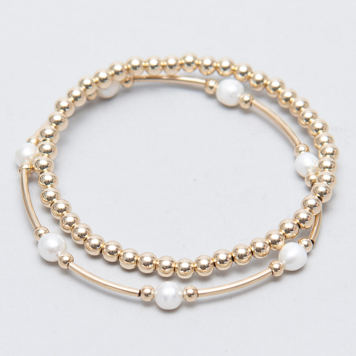 June Freshwater Pearl Beaded Lux Tube Bracelet - Jewel Ya