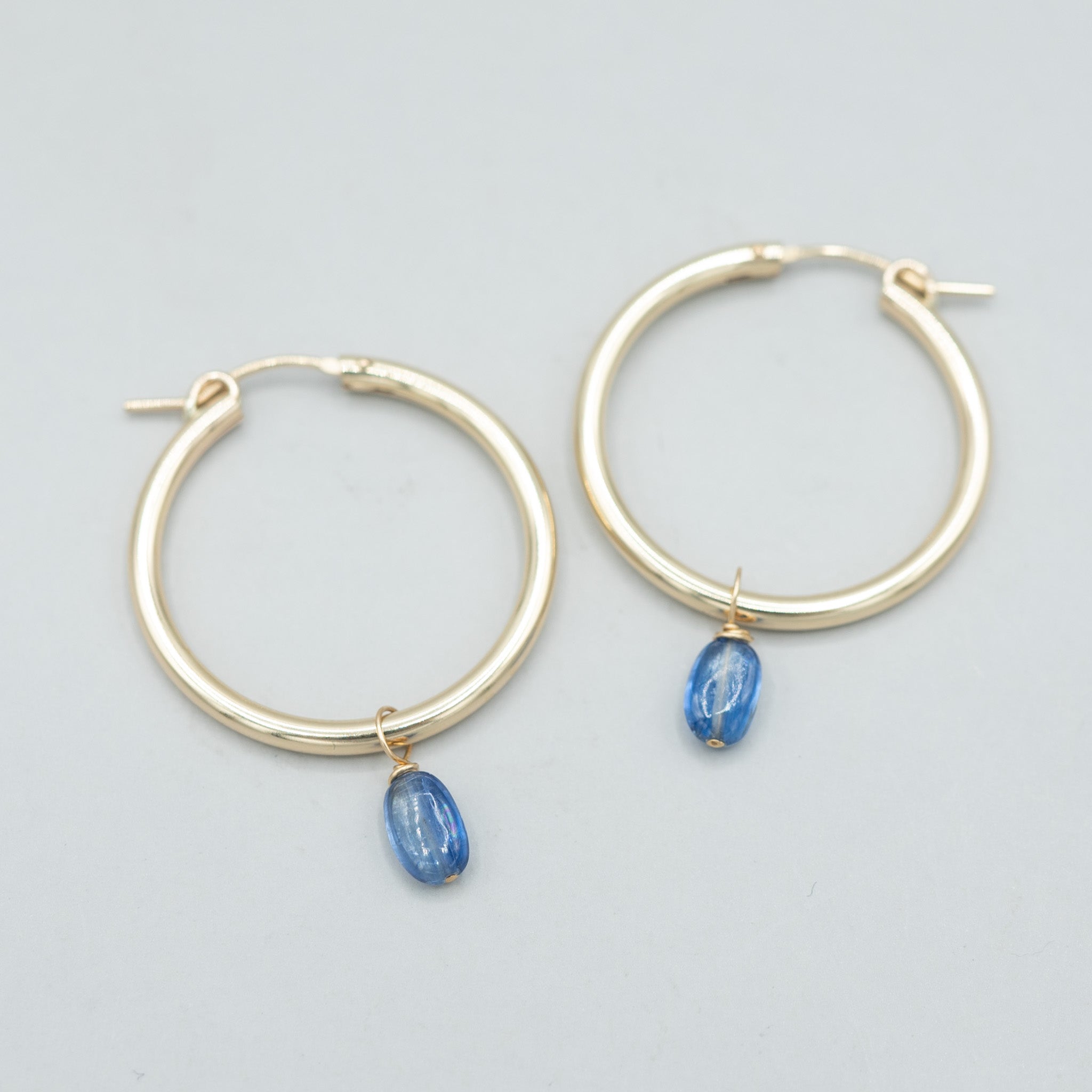 Kyanite Hoop Drops - Jewel Ya