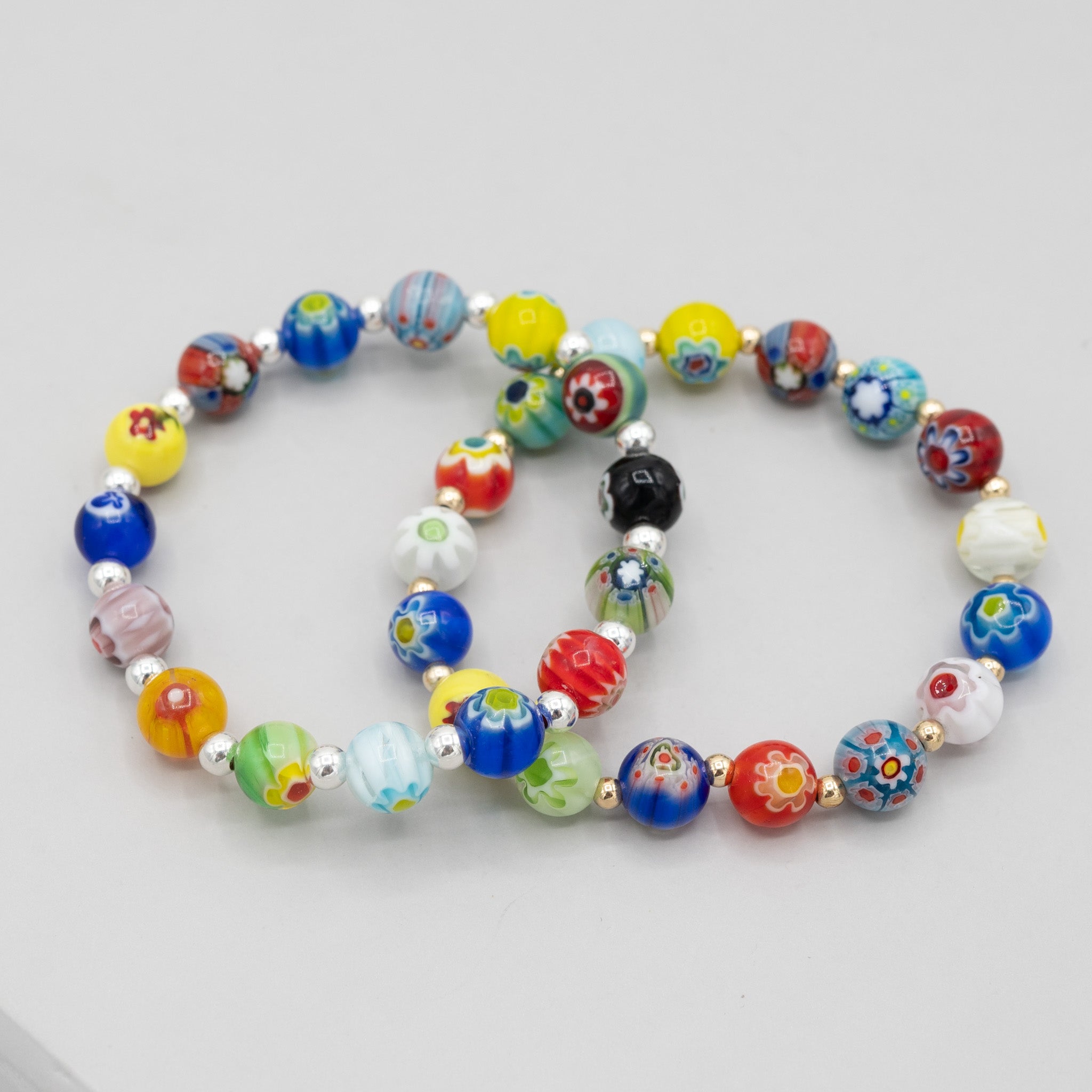 Large Millefiori Beaded Lux Bracelet - Jewel Ya