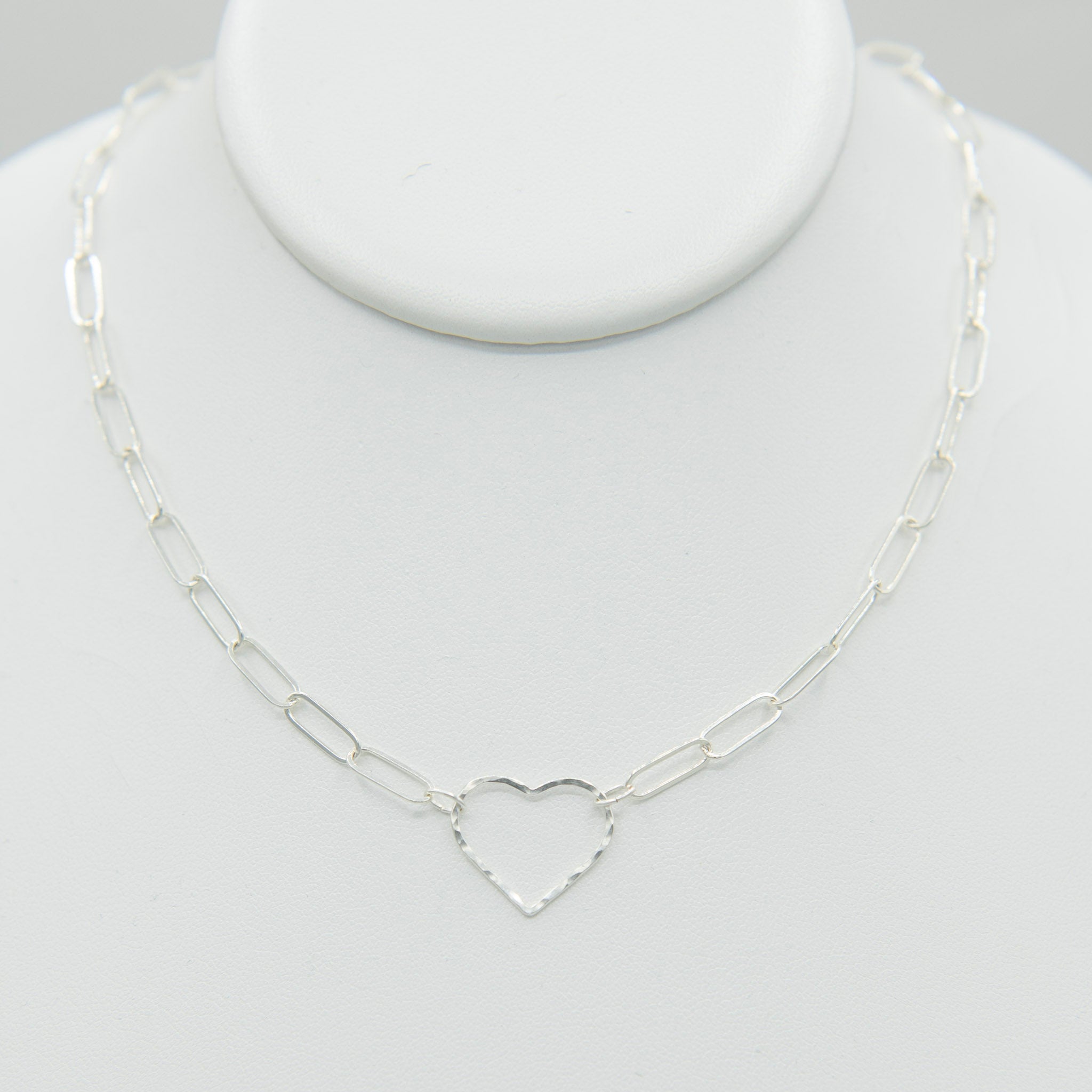 Large Paperclip Heart Necklace
