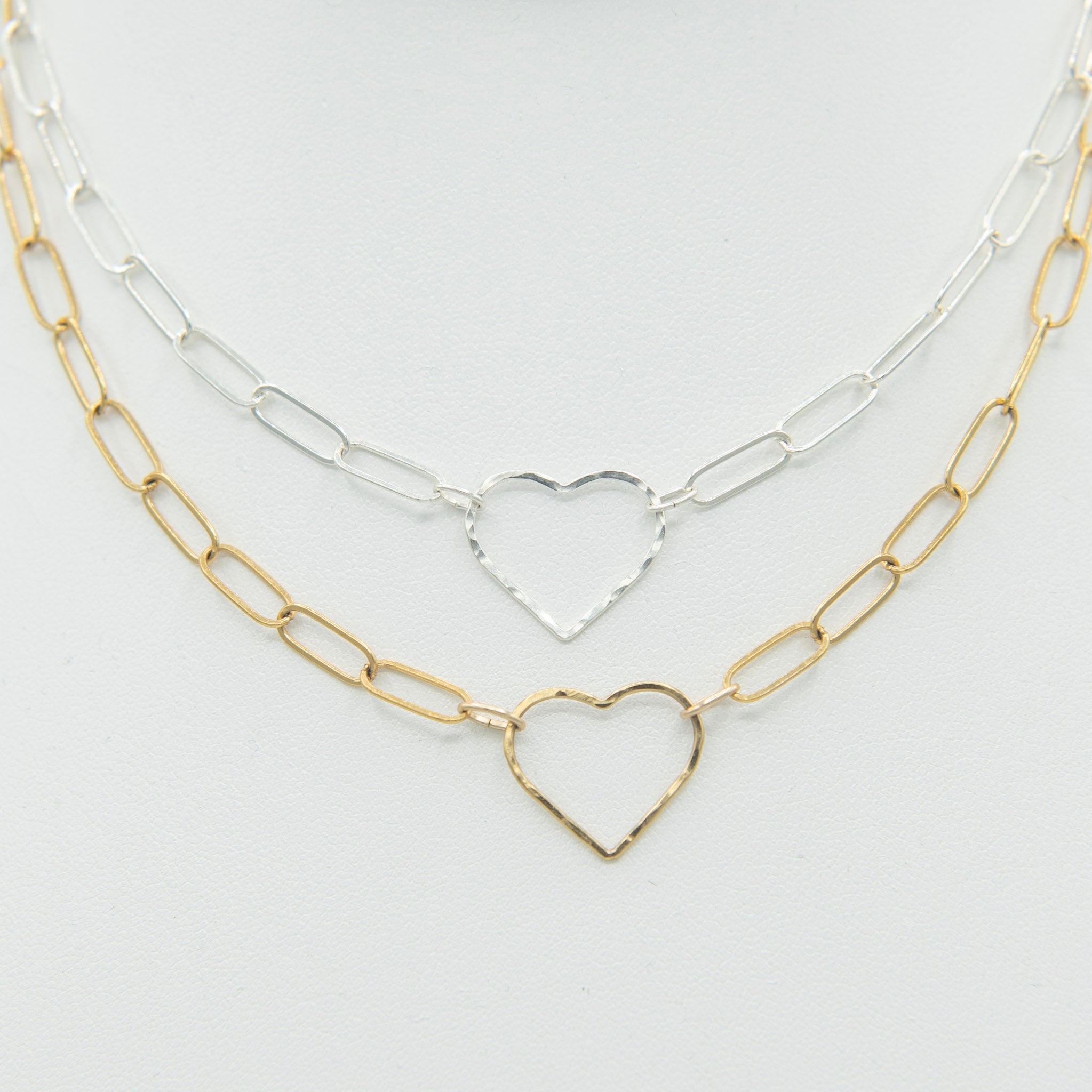Large Paperclip Heart Necklace