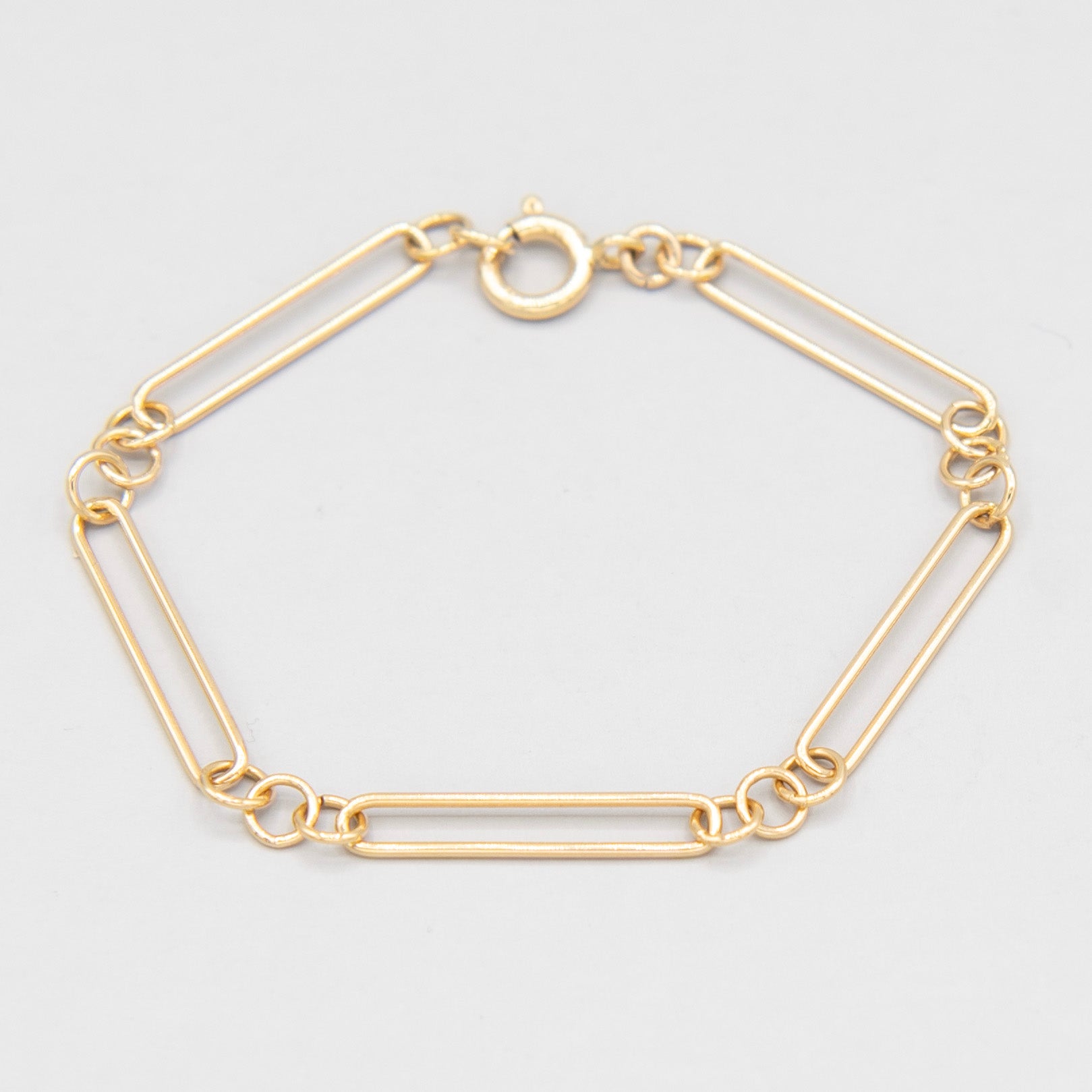 Large Long & Short 14k Gold Filled Chain Bracelet - Jewel Ya