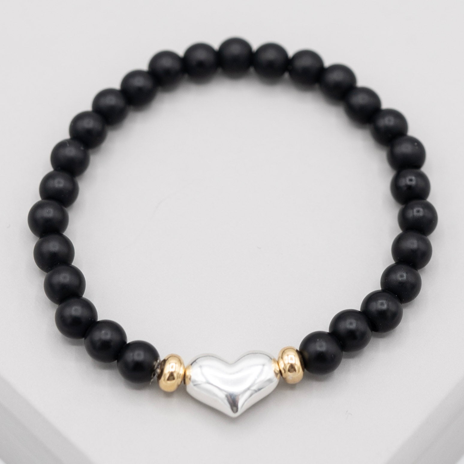 6mm Black Onyx Bead Bracelet Black Onyx / 7.5