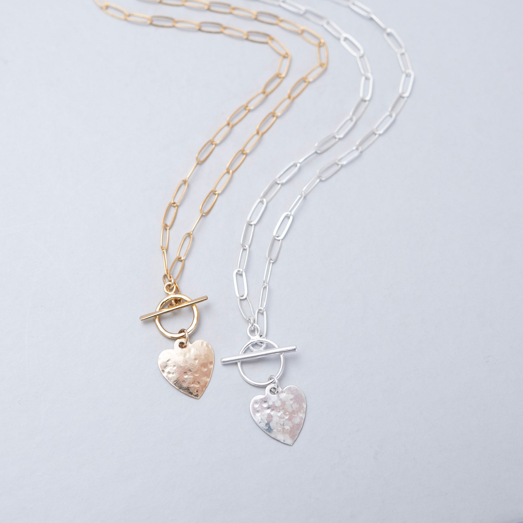 Medium 14k Gold Filled Heart Toggle Necklace