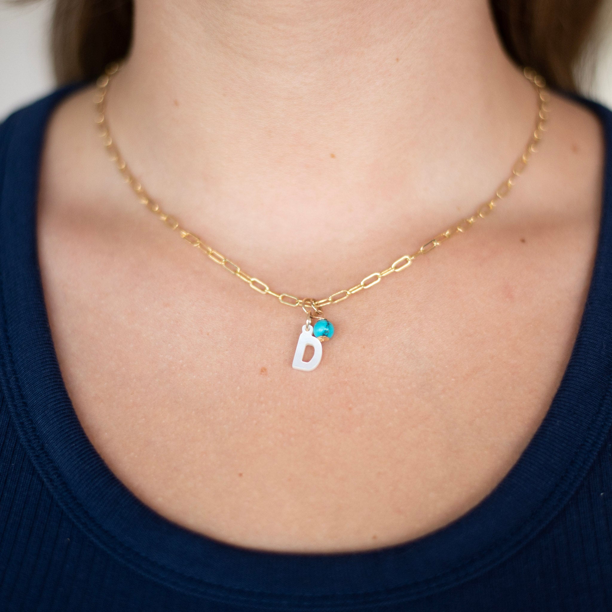 Mother of Pearl Initial Alphabet Charm
