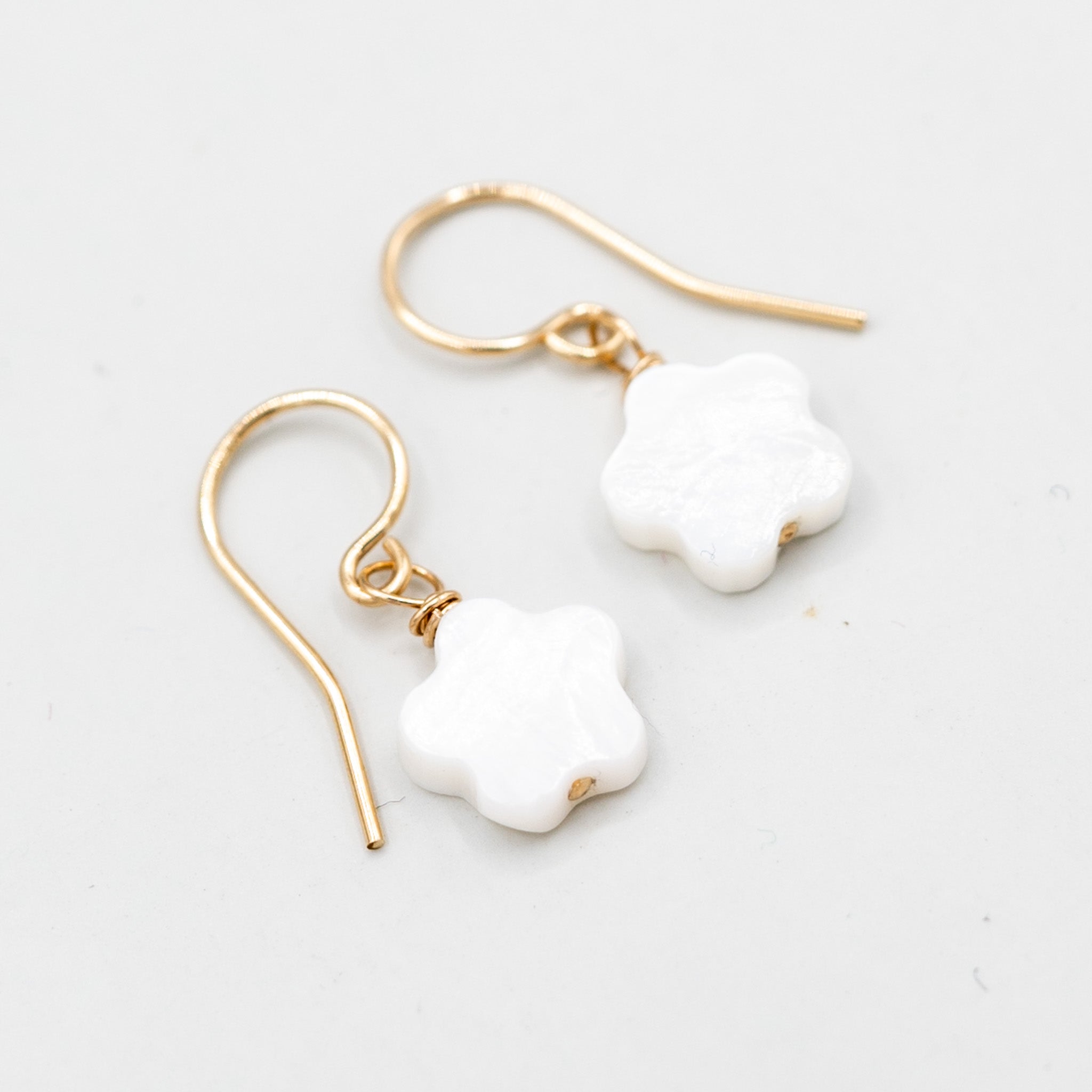 Mother of Pearl Flower Earrings - Jewel Ya