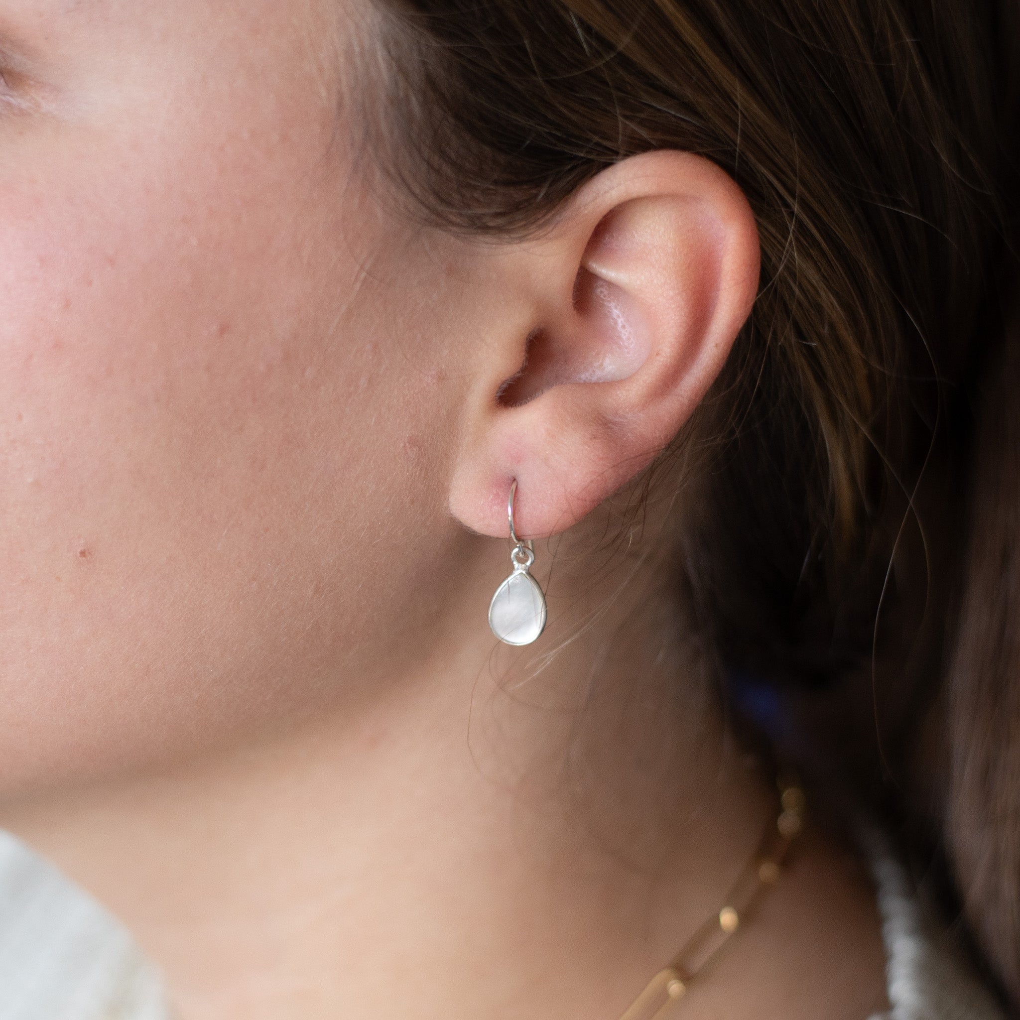 Mother of Pearl Teardrop Earrings - Jewel Ya