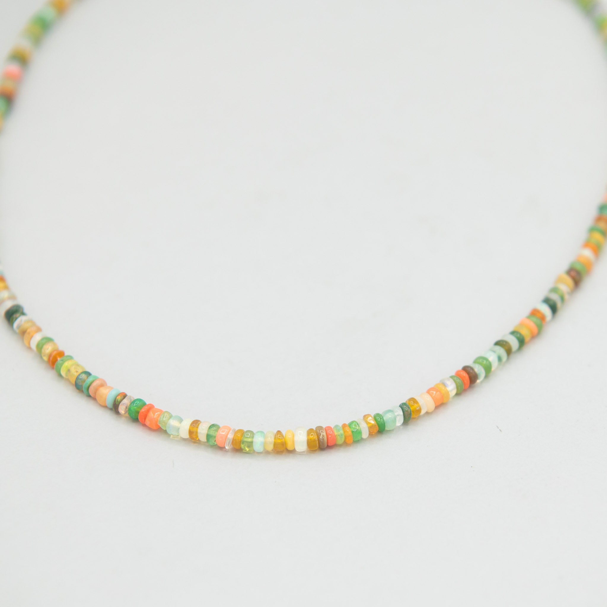 Multicolor Ethiopian Opal Beaded Necklace