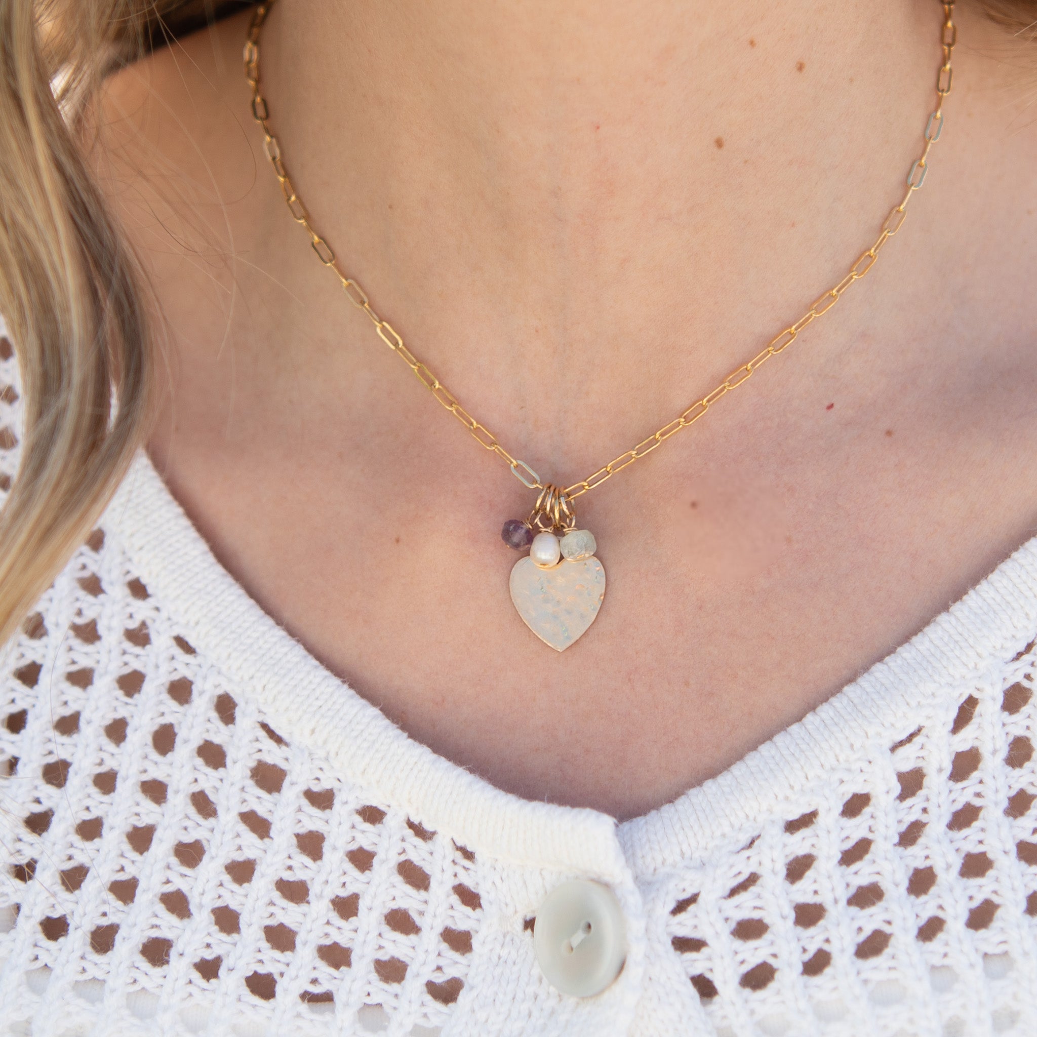 Custom 'My People' Birthstone & Heart Necklace - Jewel Ya