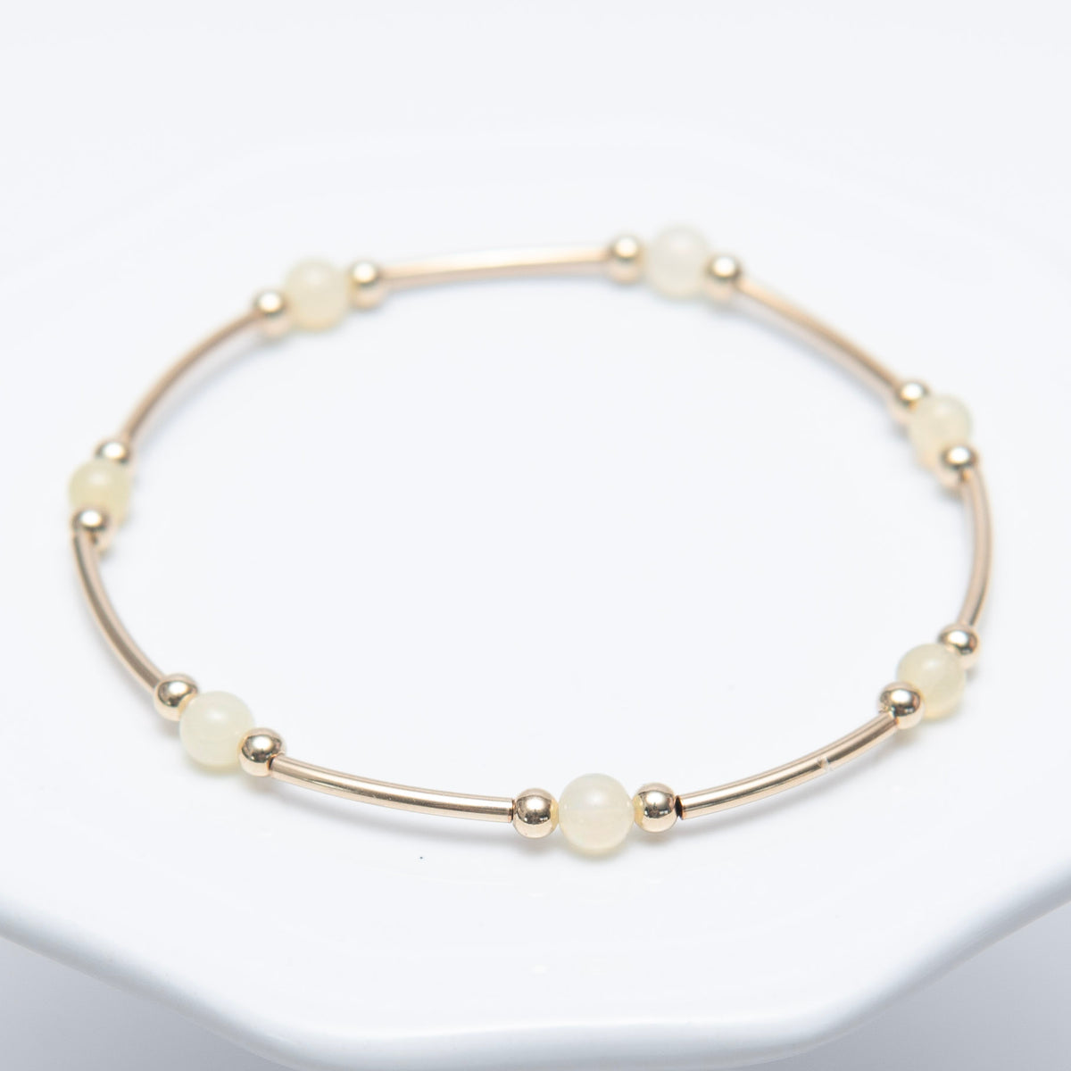 October Opal Beaded Lux Tube Bracelet - Jewel Ya