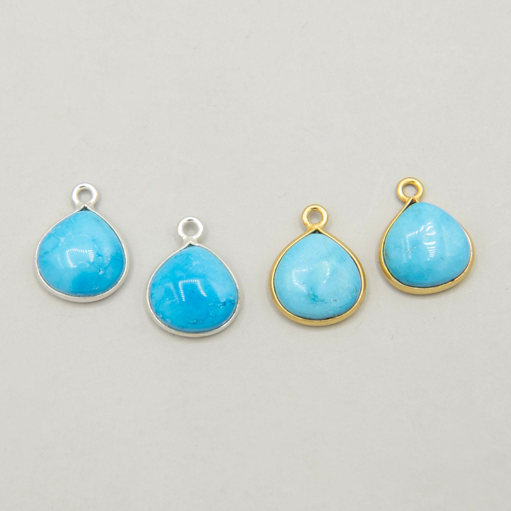 Turquoise Hoop Drops - Jewel Ya