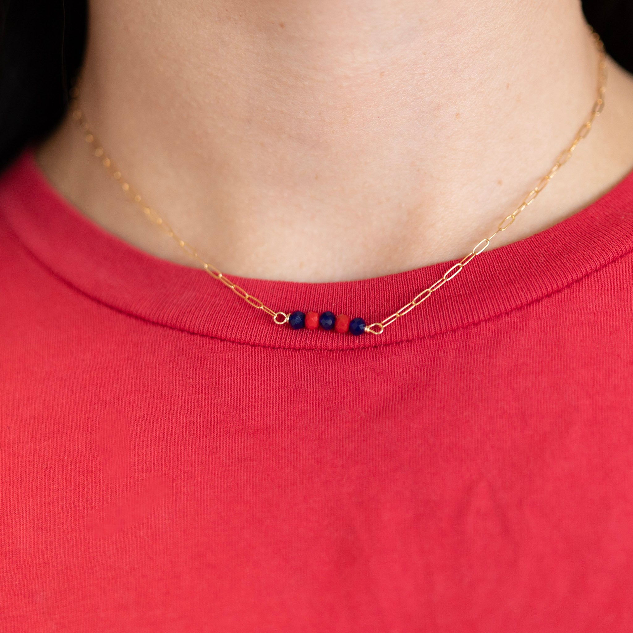 Paperclip Game Day Necklace - Jewel Ya