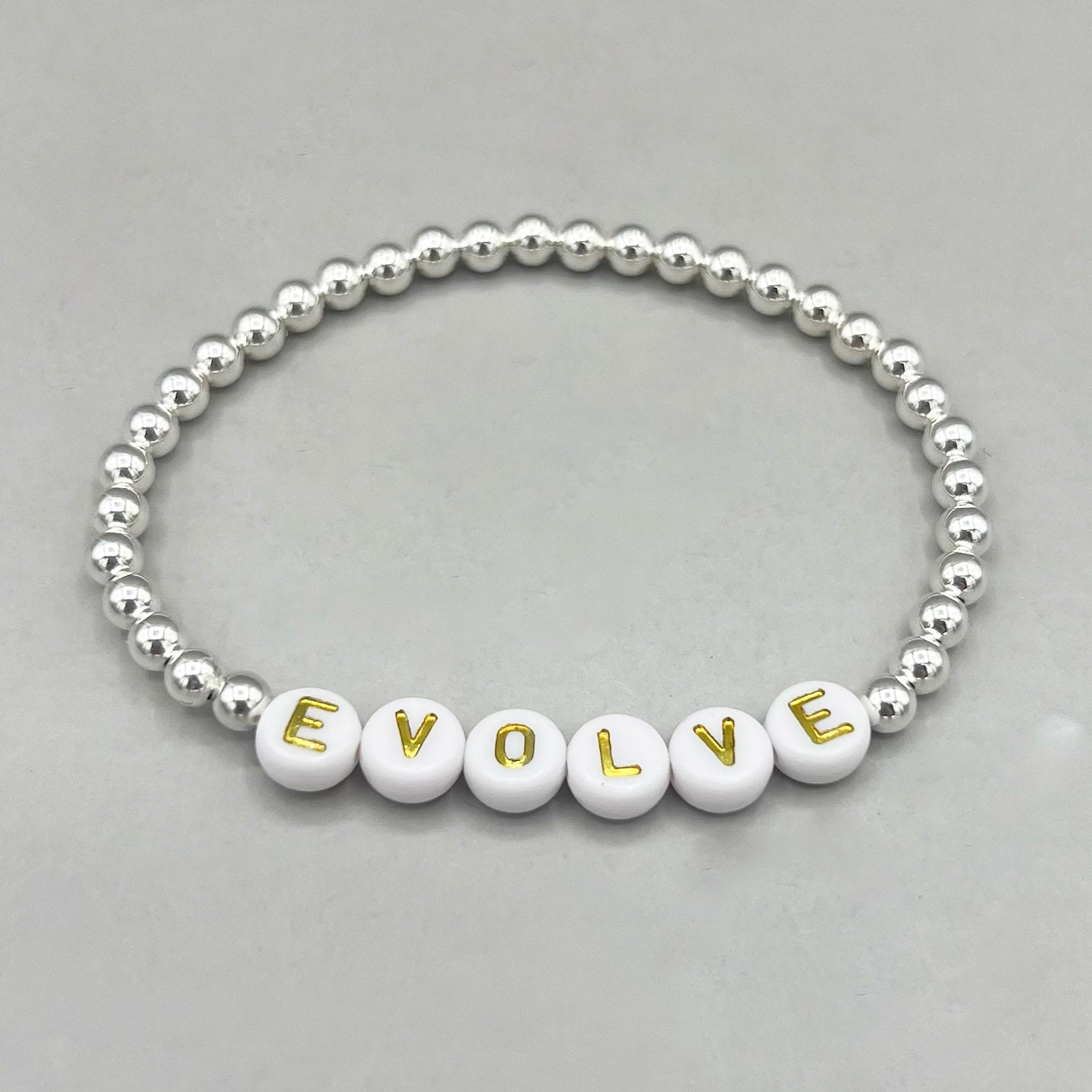 4mm Intention Sterling Silver Beaded Lux Bracelet - Jewel Ya