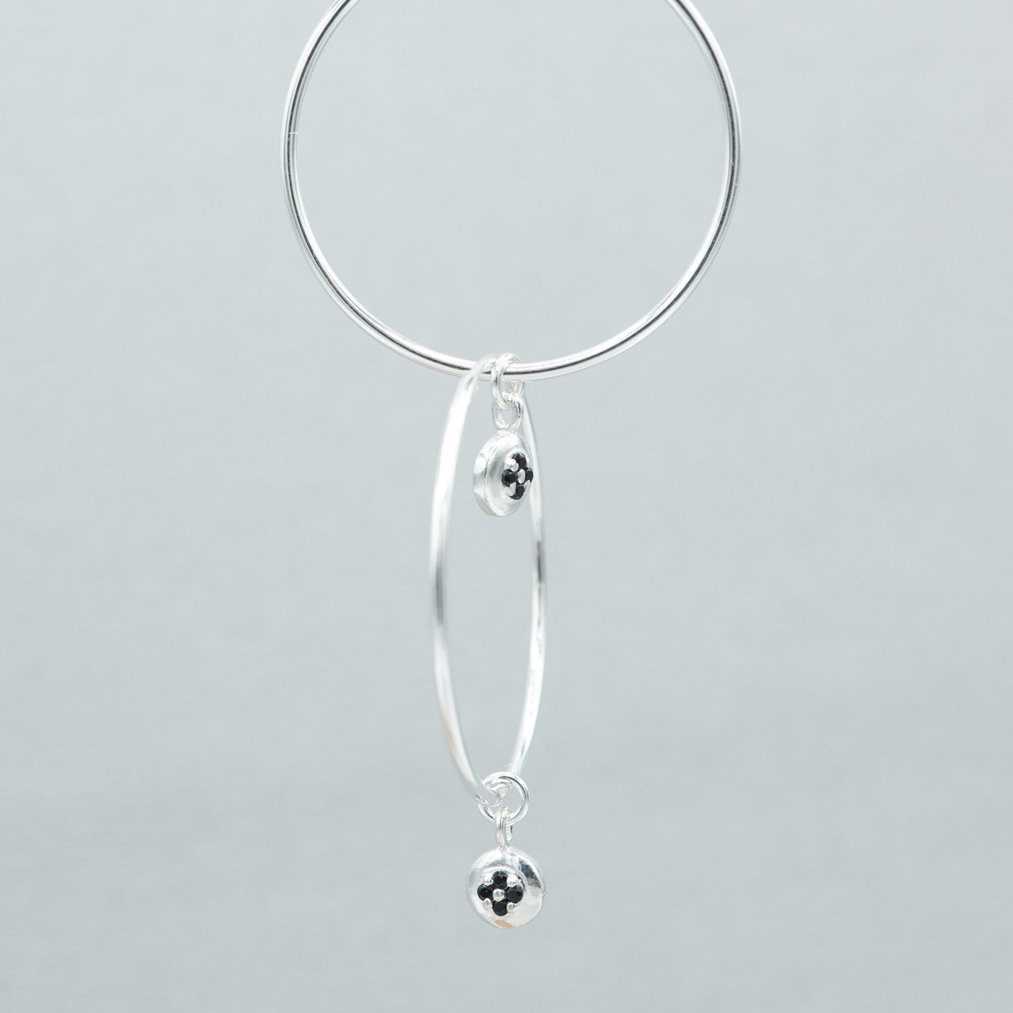 Petite Cubic Zirconia Hoop Drops - Jewel Ya