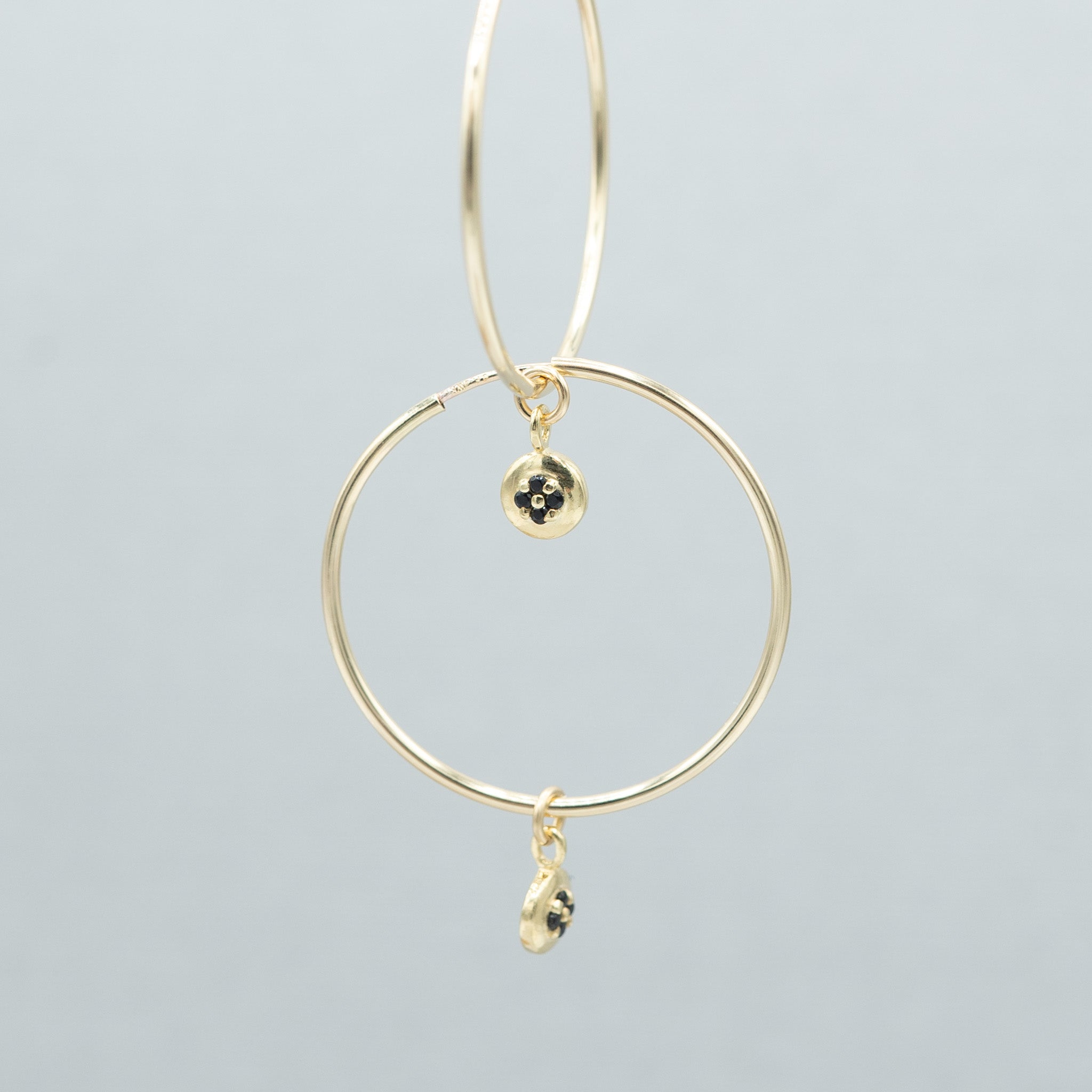 Petite Cubic Zirconia Hoop Drops - Jewel Ya