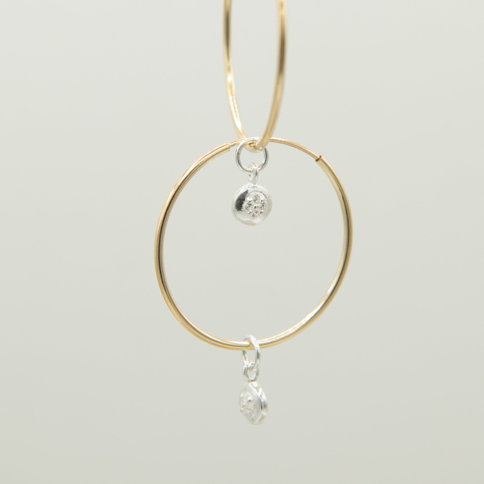 Petite Cubic Zirconia Hoop Drops - Jewel Ya
