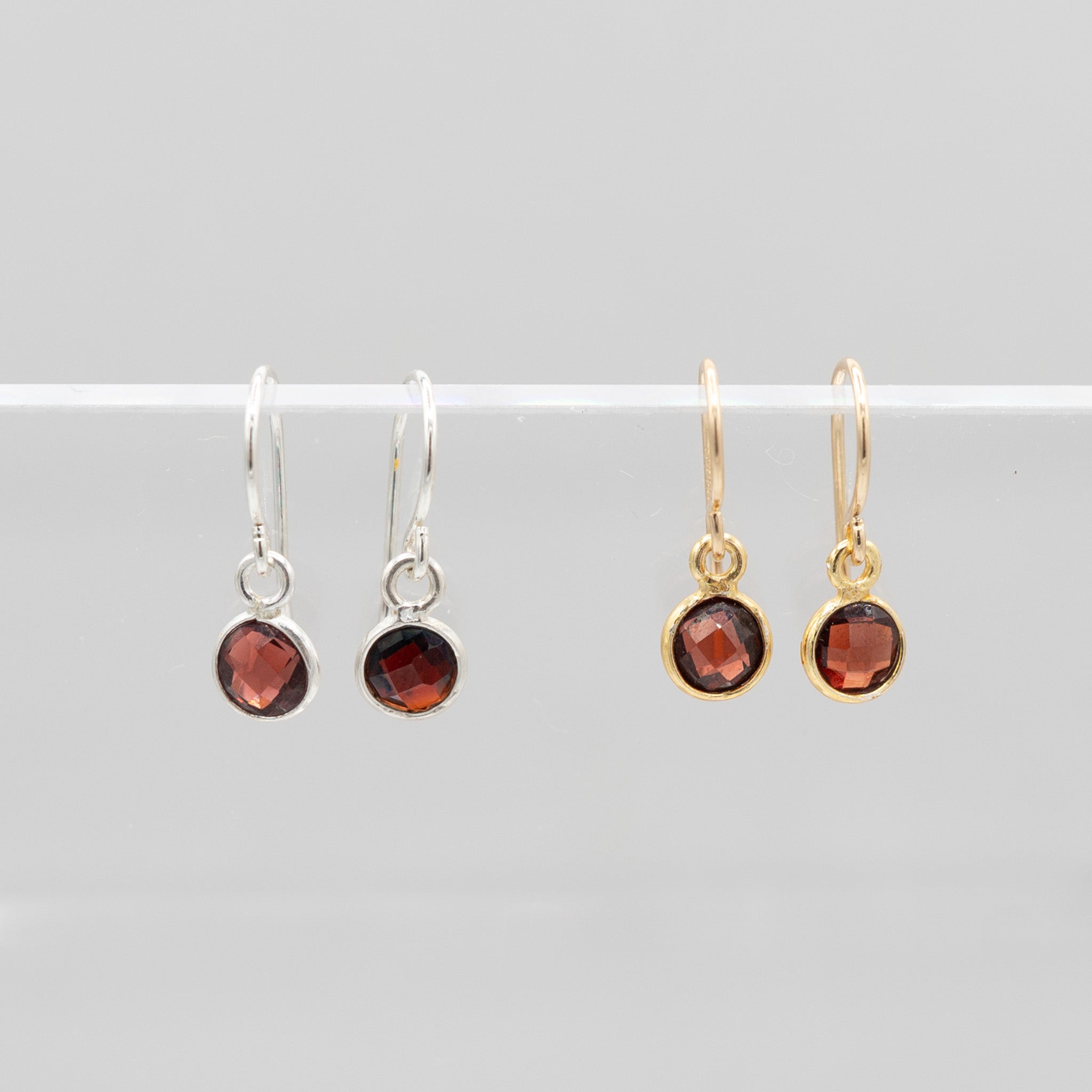 Petite Garnet Earrings - Jewel Ya