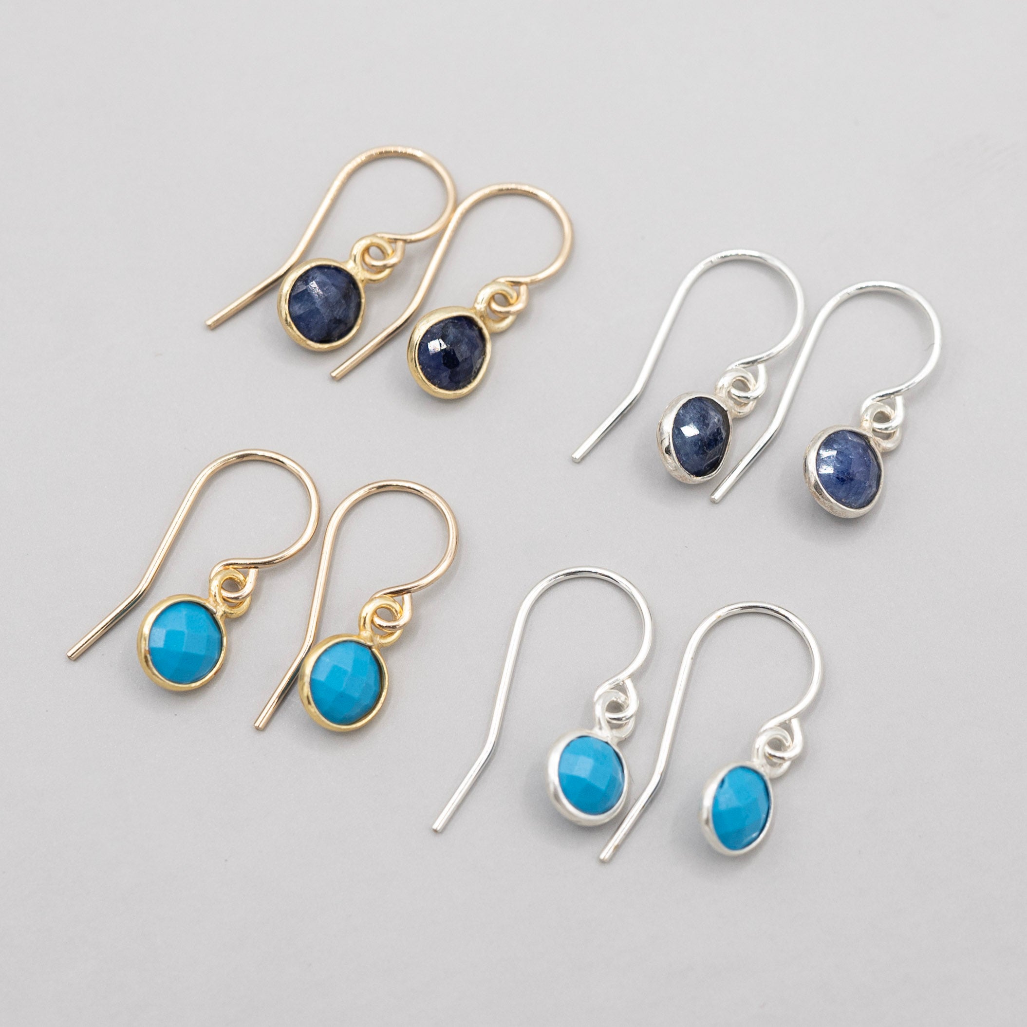 Petite Sapphire Gemstone Earrings - Jewel Ya