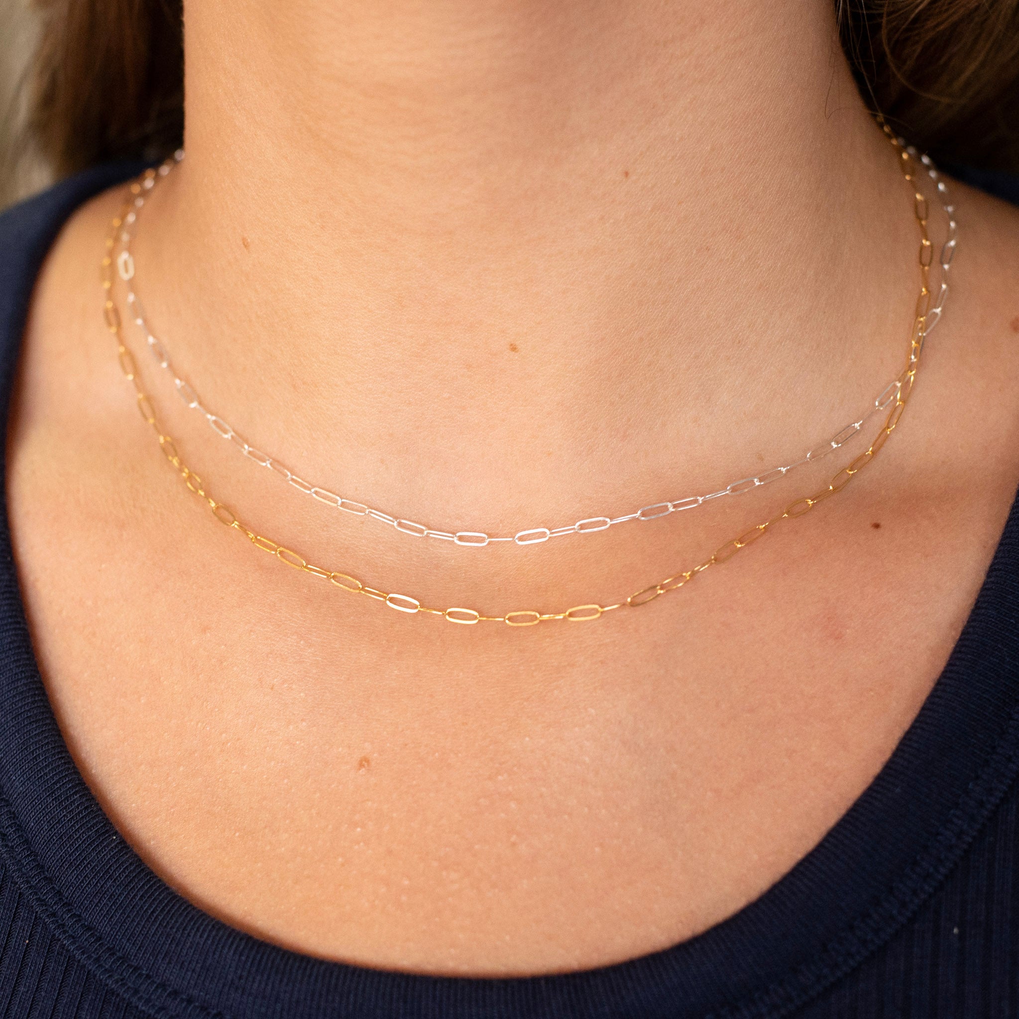 Sterling Silver Petite Paperclip Layering Chain - Jewel Ya
