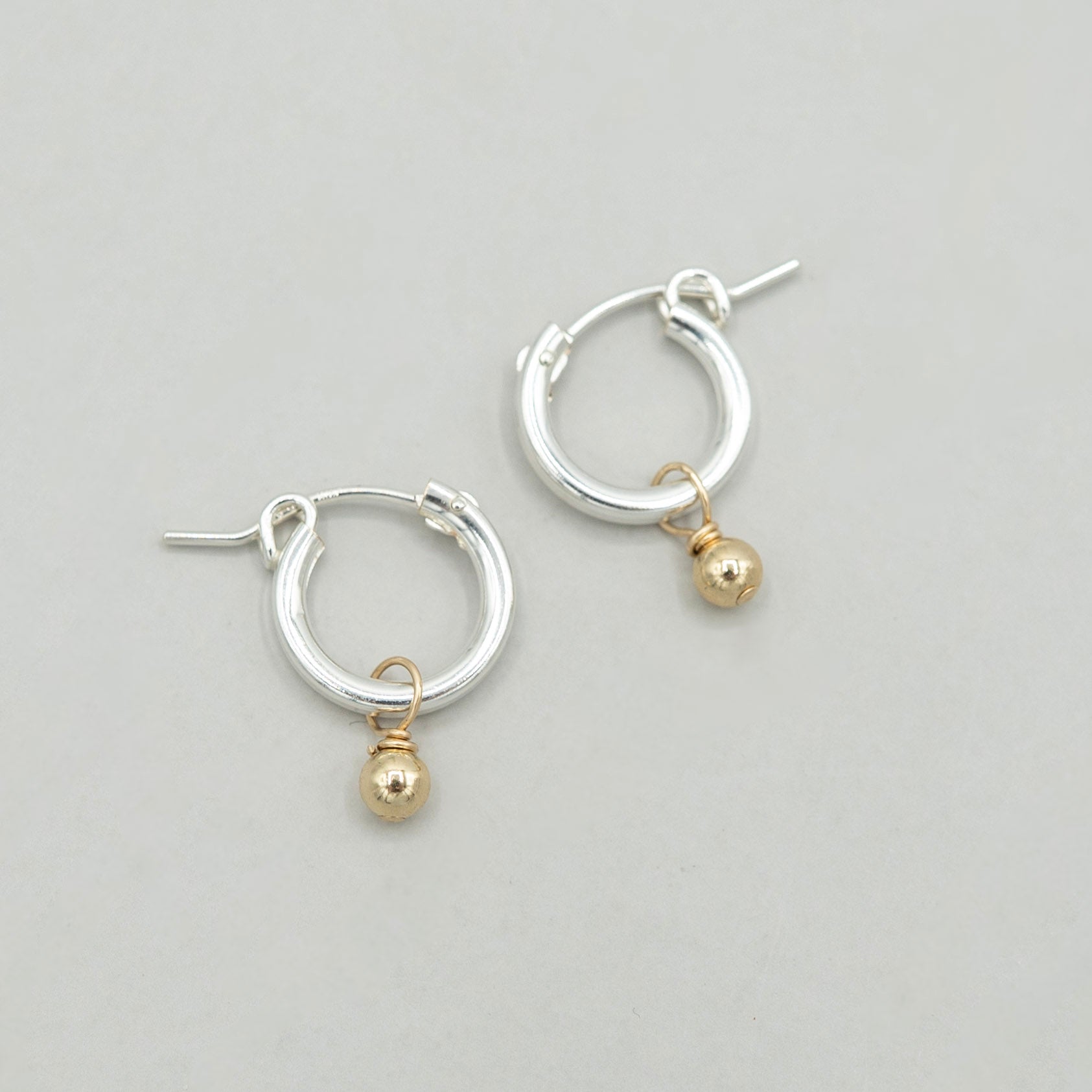 Petite 4mm Beaded Lux Hoop Drops - Jewel Ya