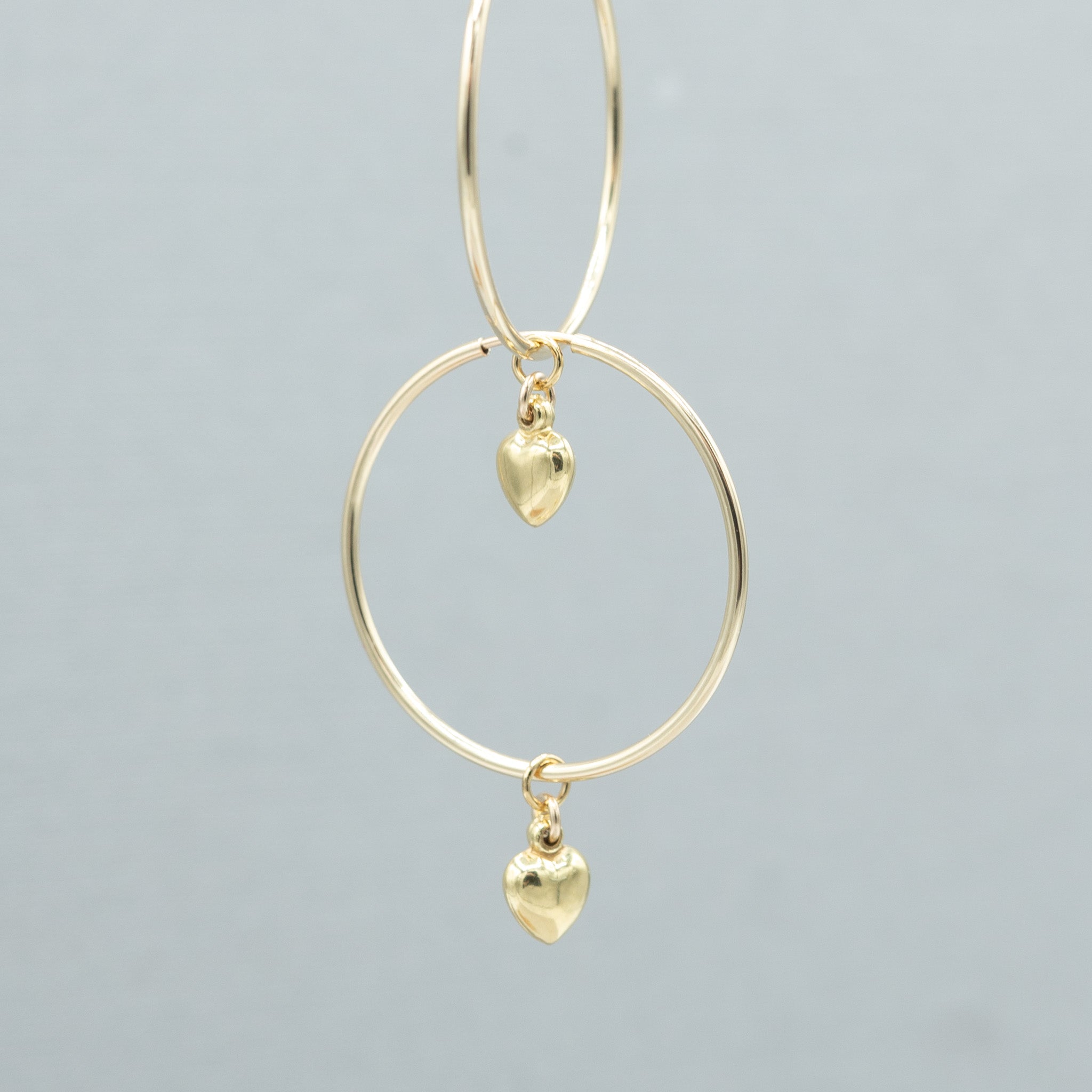 Puffy Heart Hoop Drops - Jewel Ya