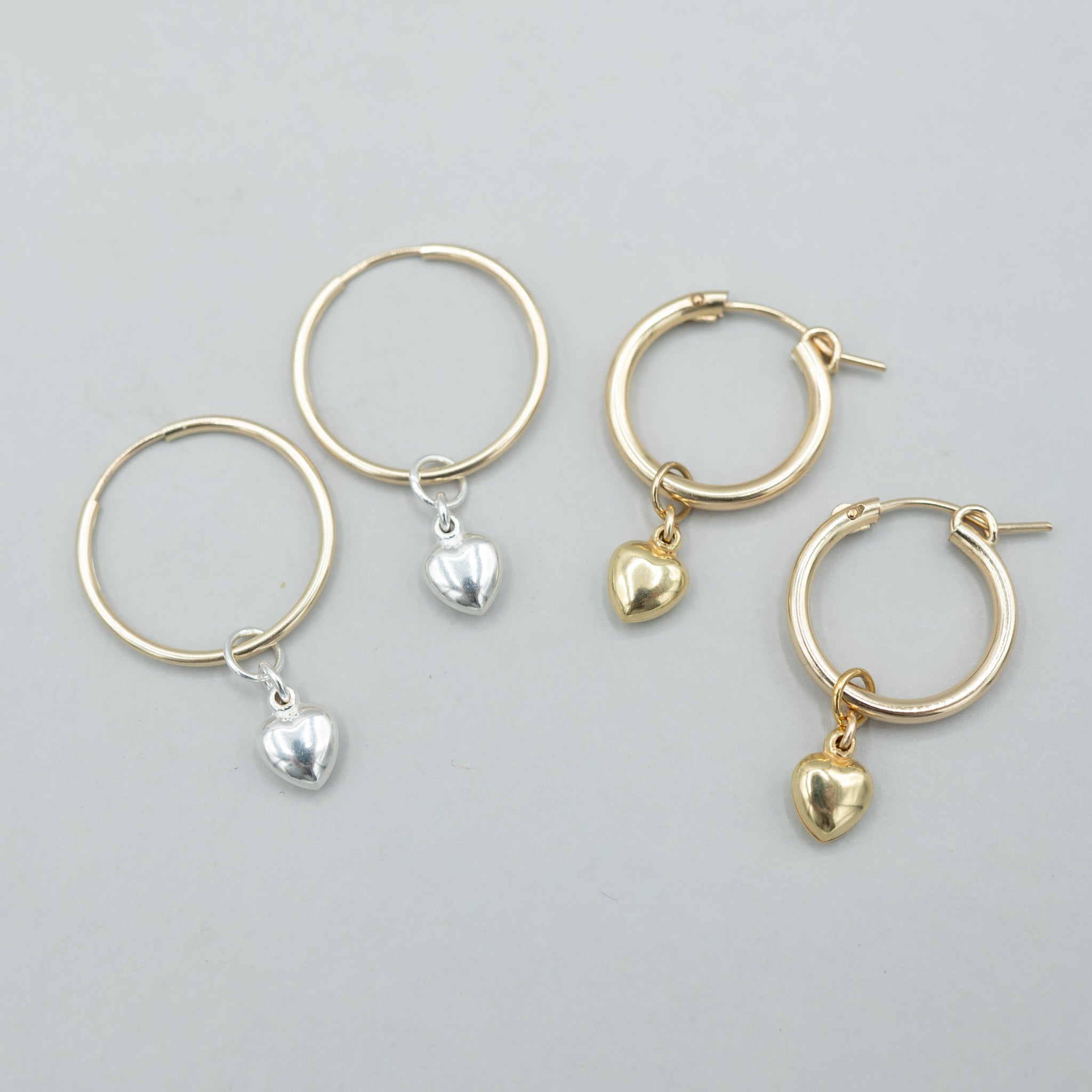 Puffy Heart Hoop Drops - Jewel Ya