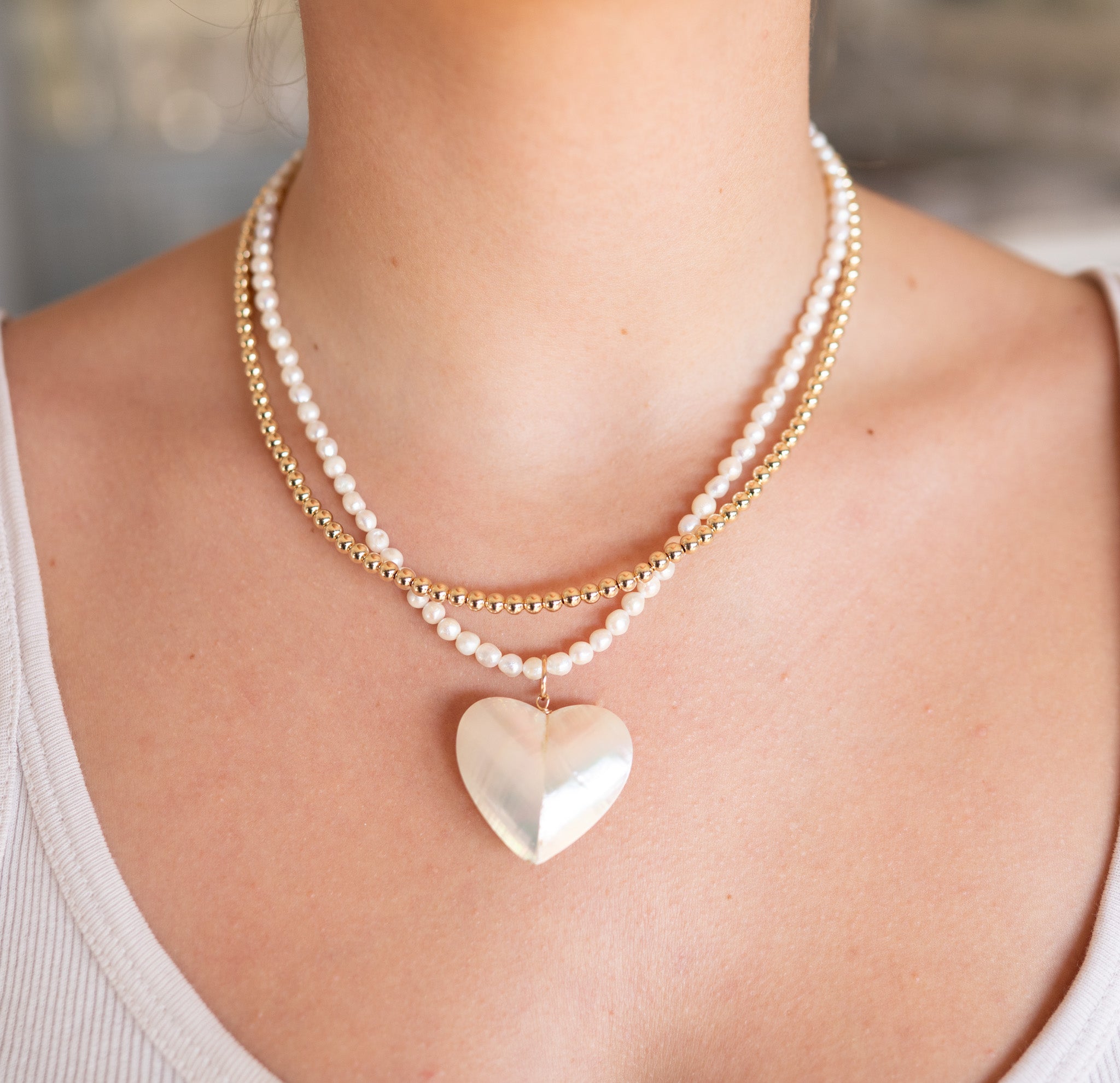 Puffy Heart Shell Pendant