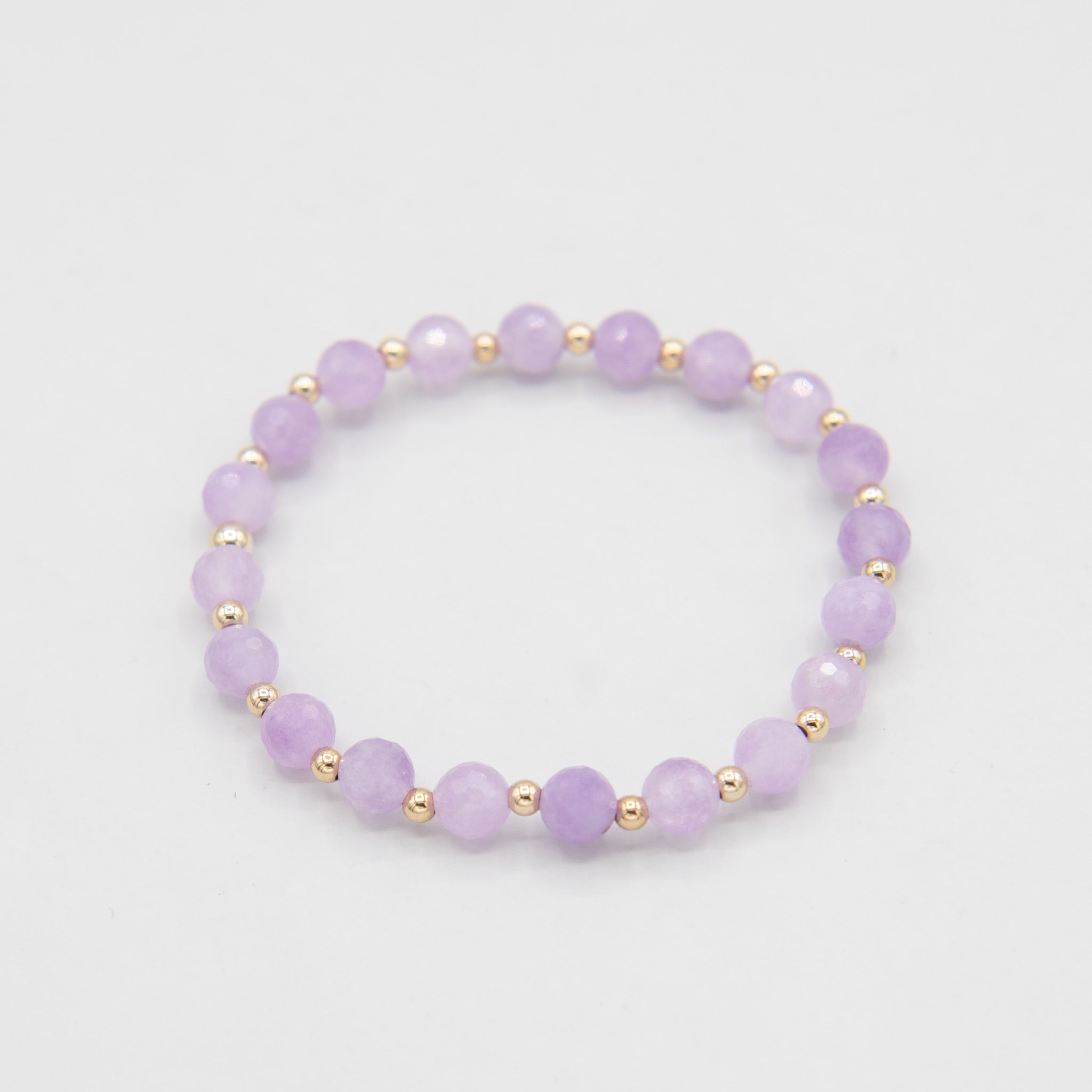 Lavender Jade Beaded Lux Bracelet - Jewel Ya