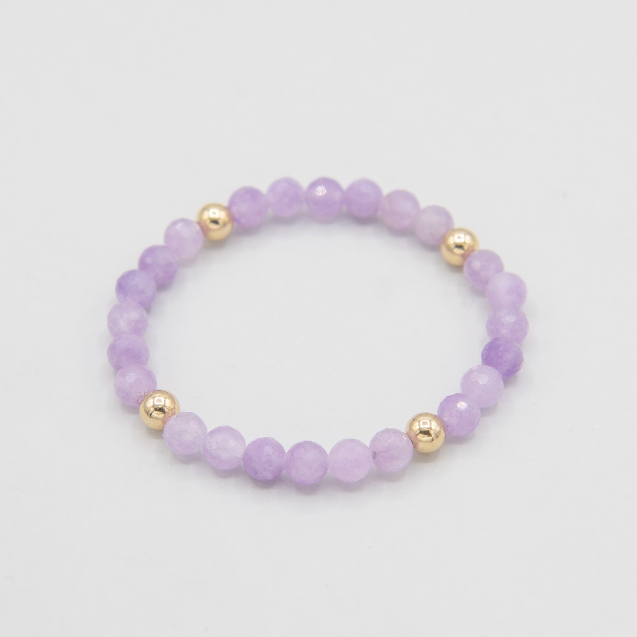 Lavender Jade Beaded Lux Bracelet - Jewel Ya