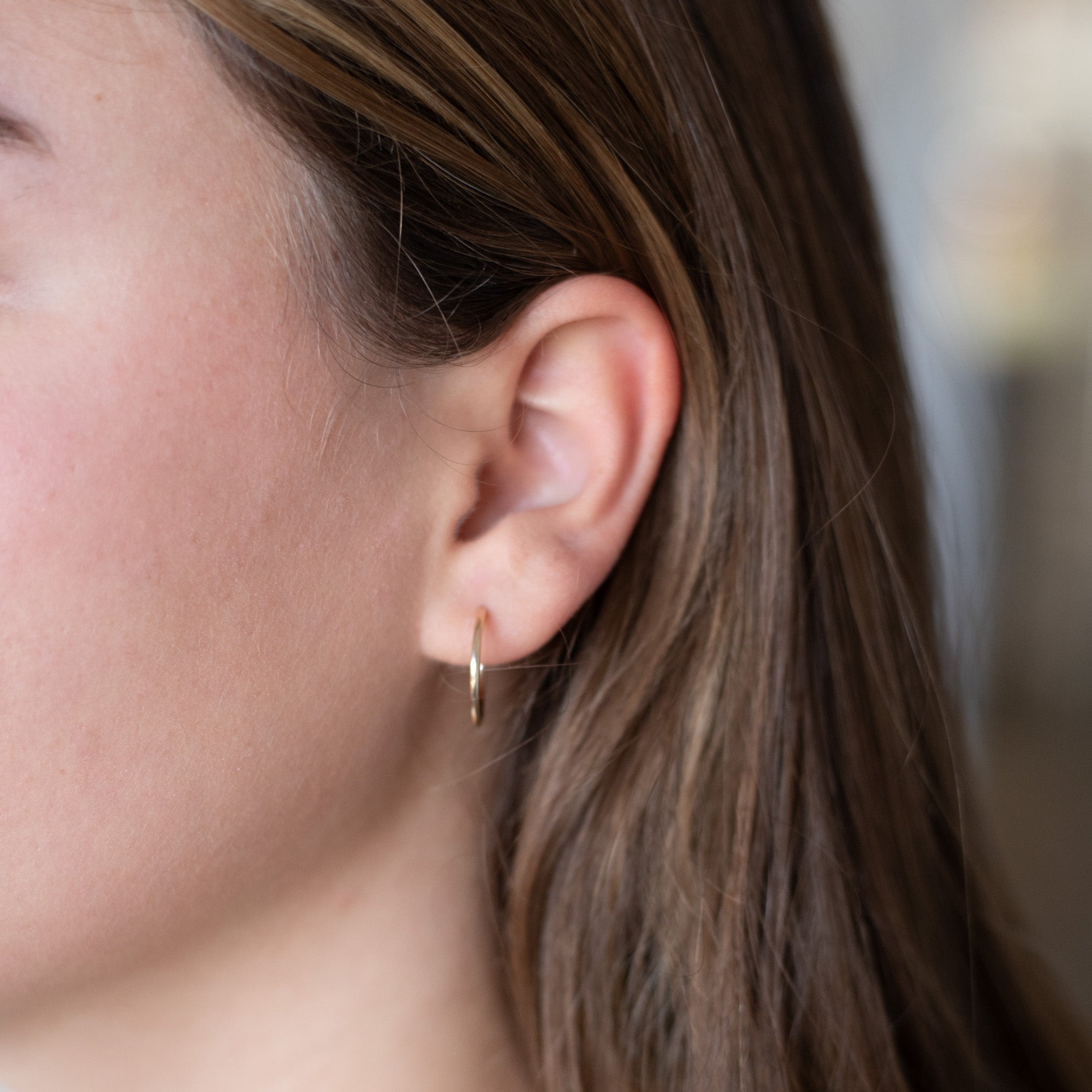 Small 14k Gold Filled Endless Hoop Earrings - Jewel Ya