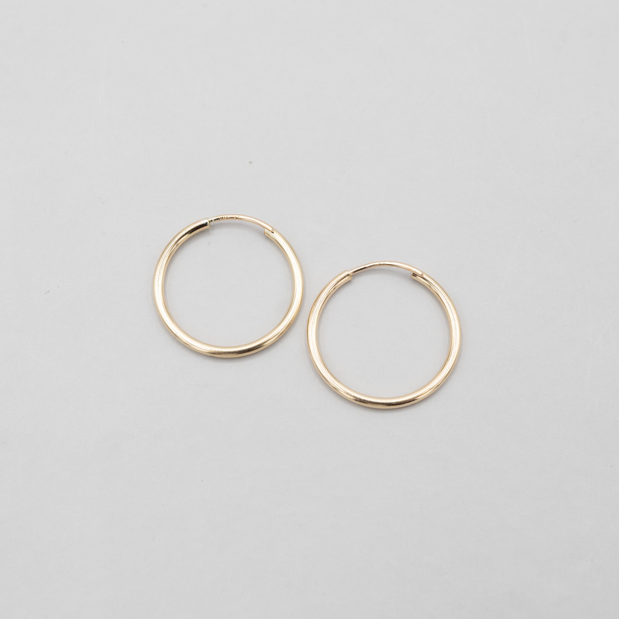 Small 14k Gold Filled Endless Hoop Earrings - Jewel Ya