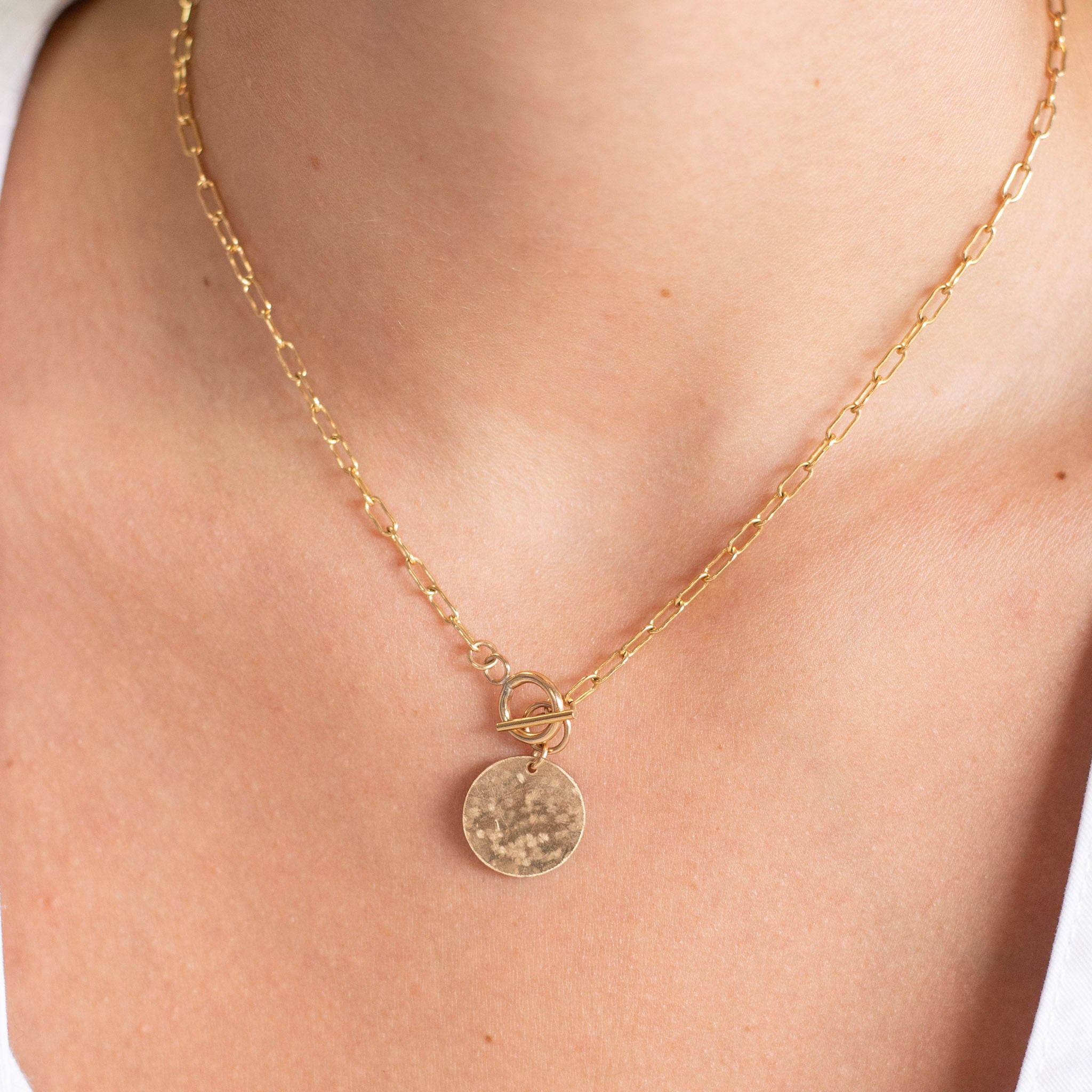14k Gold Filled Disc Charm - Jewel Ya