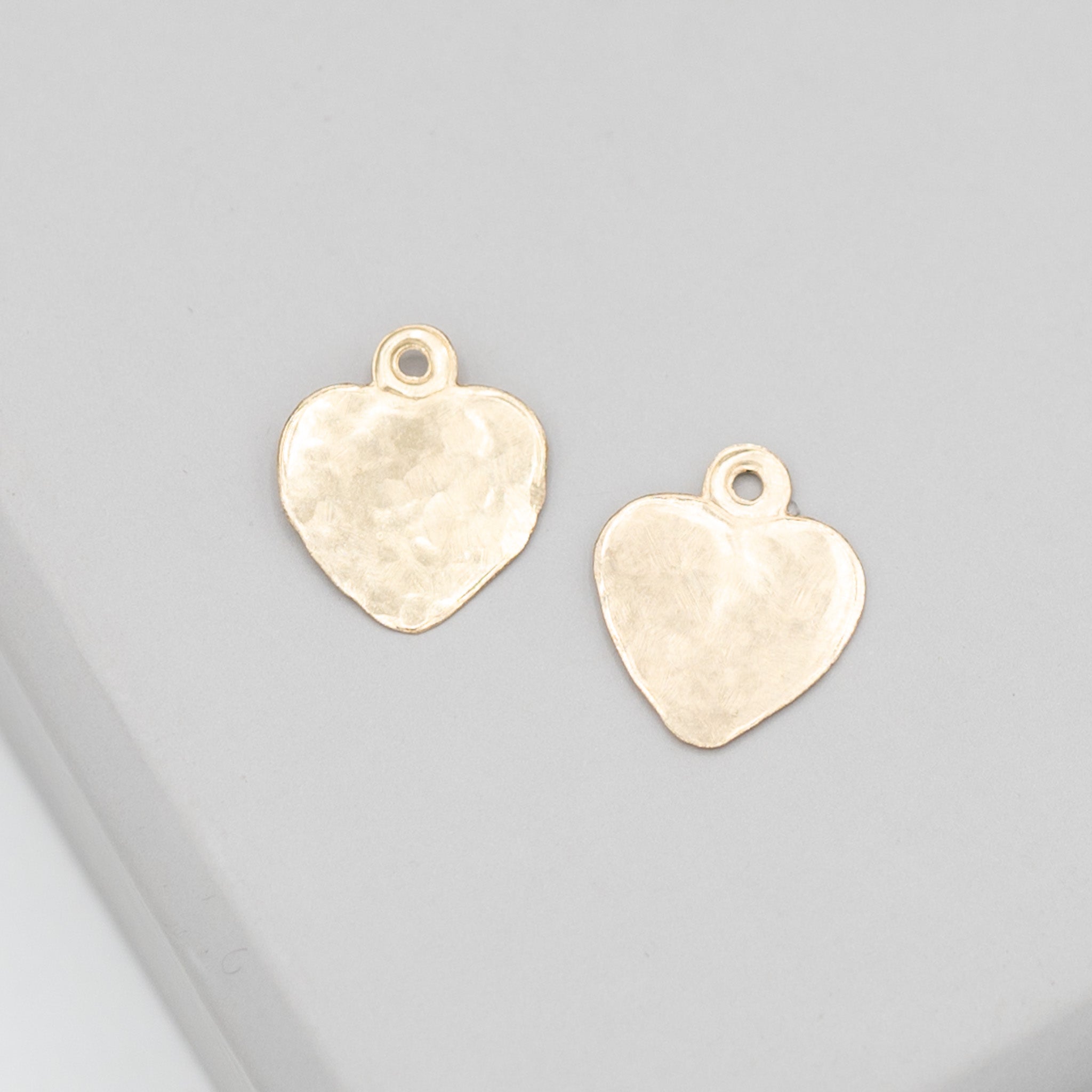 Small 14k Gold Filled Heart Hoop Drops - Jewel Ya