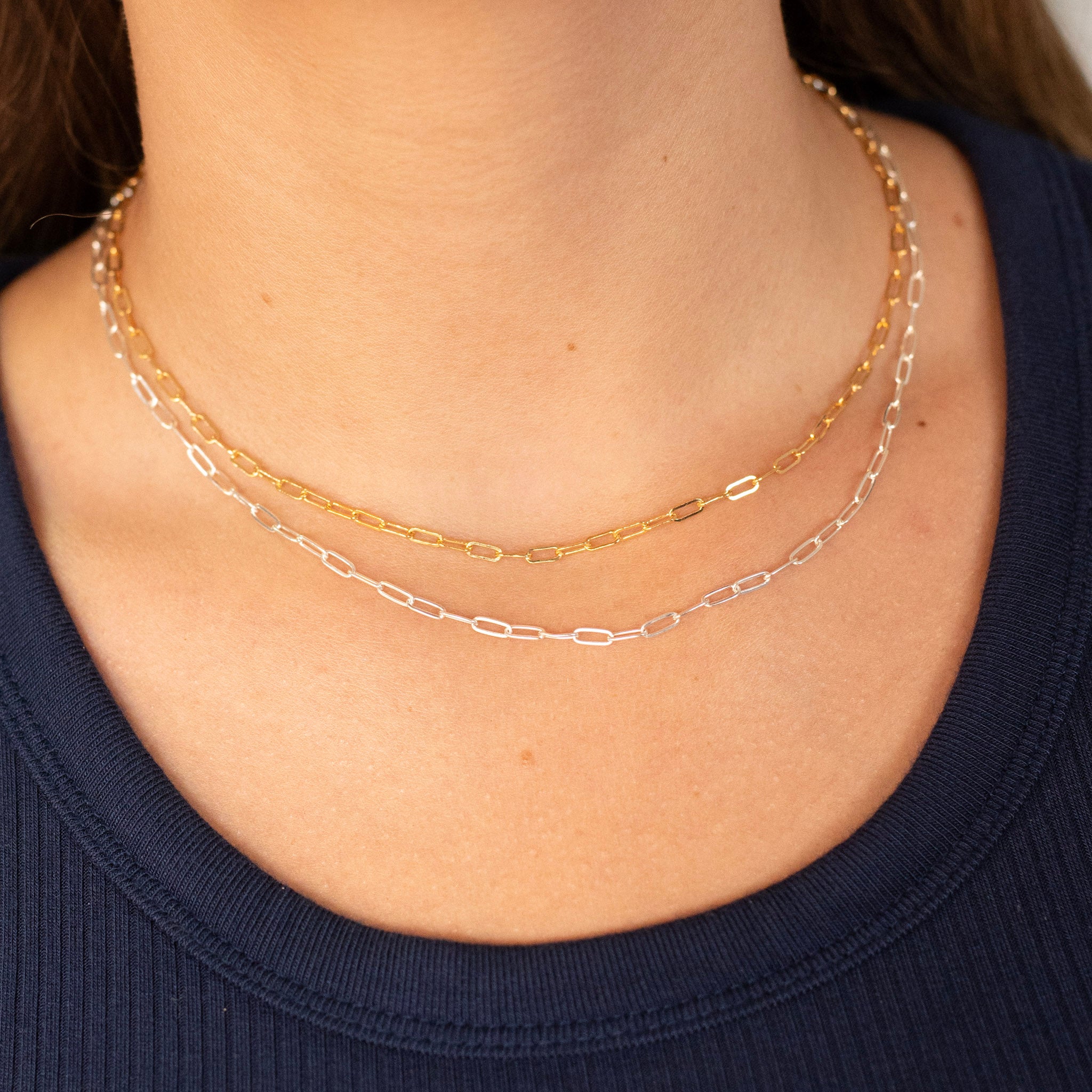 Sterling Silver Small Paperclip Layering Chain - Jewel Ya
