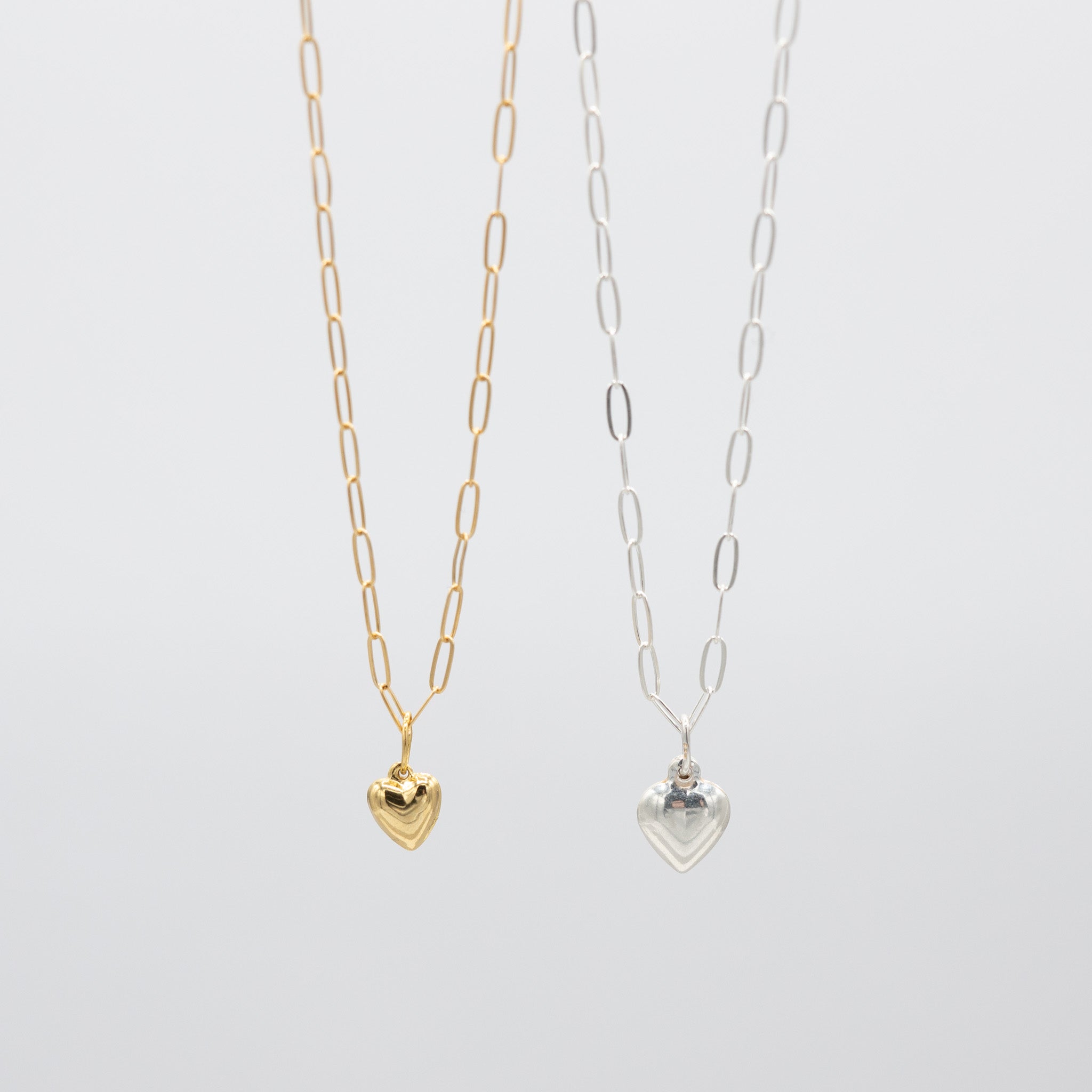 Tiny Puffy Heart Necklace - Jewel Ya