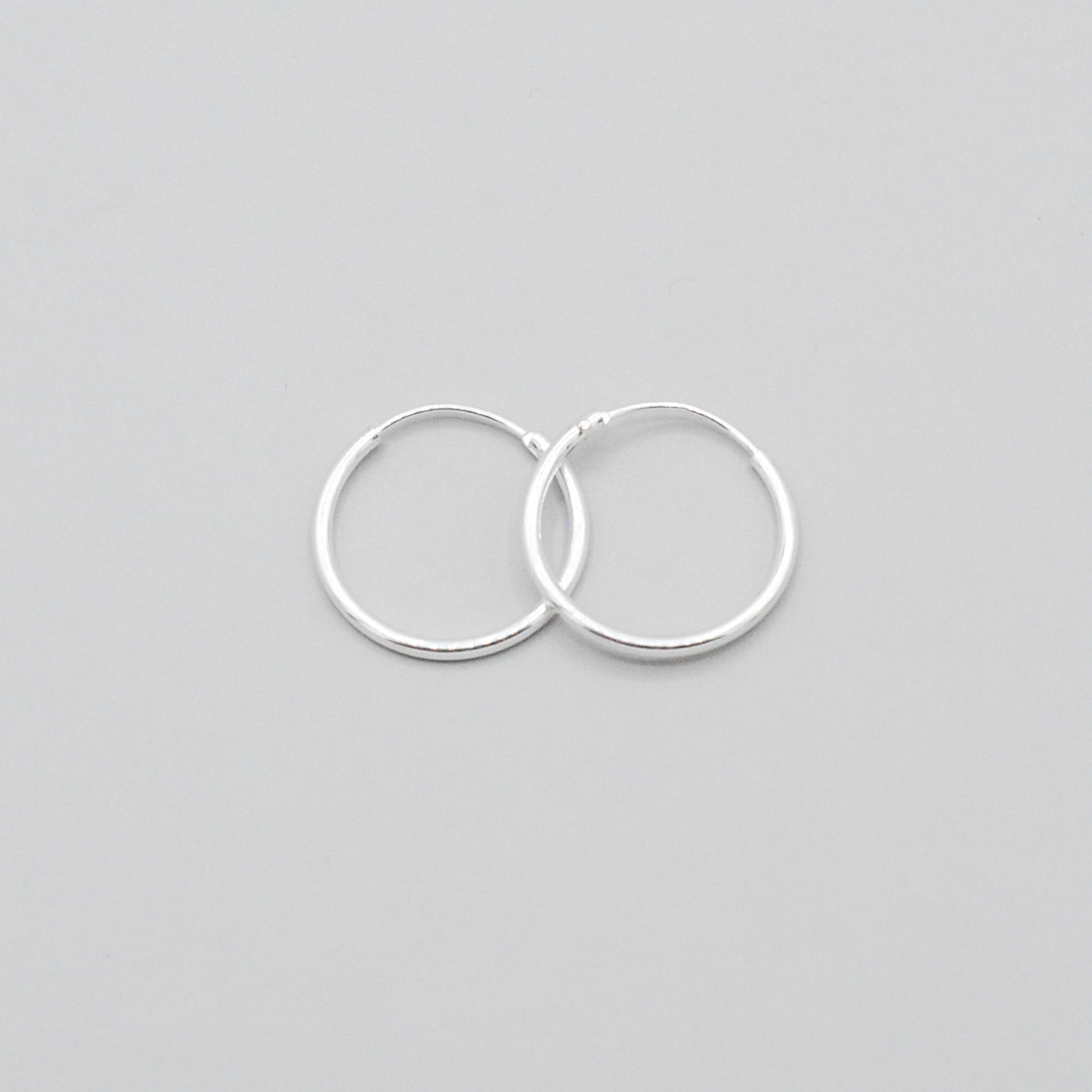 Small Sterling Silver Endless Hoop Earrings - Jewel Ya