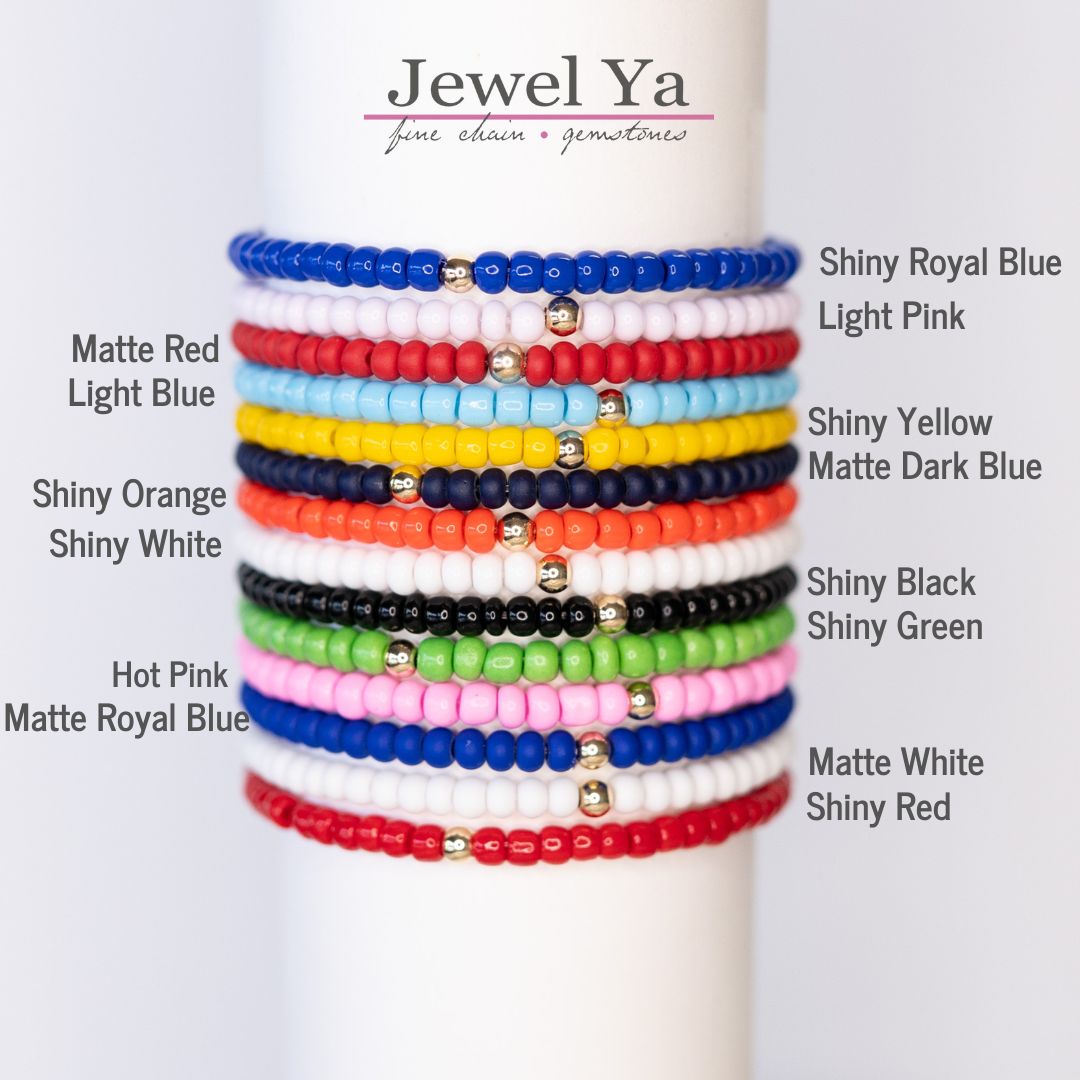 Summer Stacker Trio Seed Bead Bracelet Set - Jewel Ya