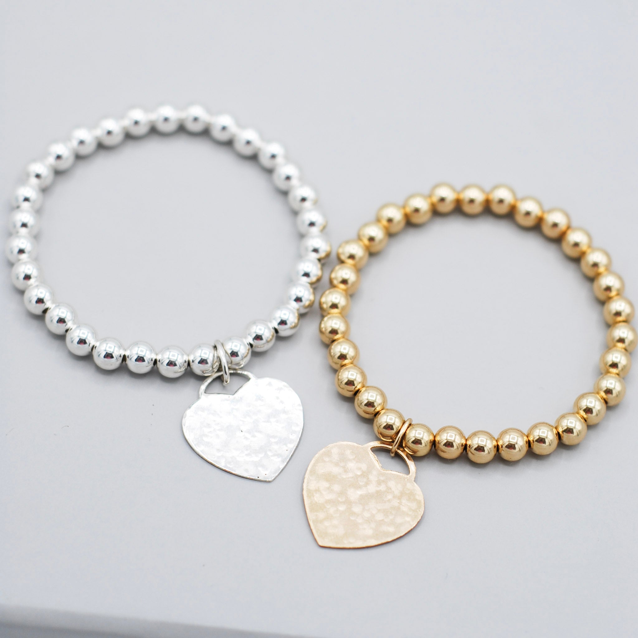 6mm Beaded Lux Heart Bracelet - Jewel Ya