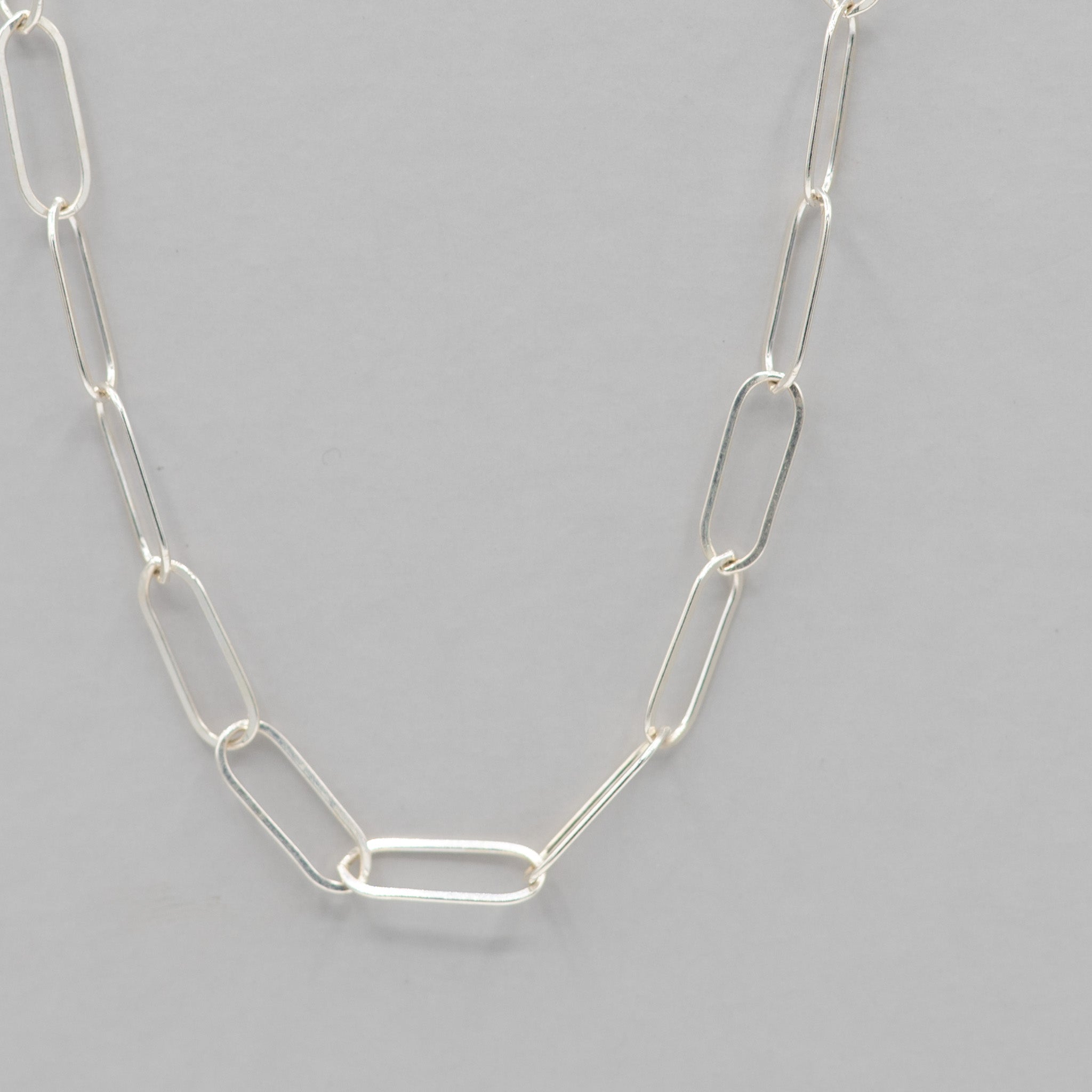 Sterling Silver Extra Large Paper Clip Layering Chain - Jewel Ya