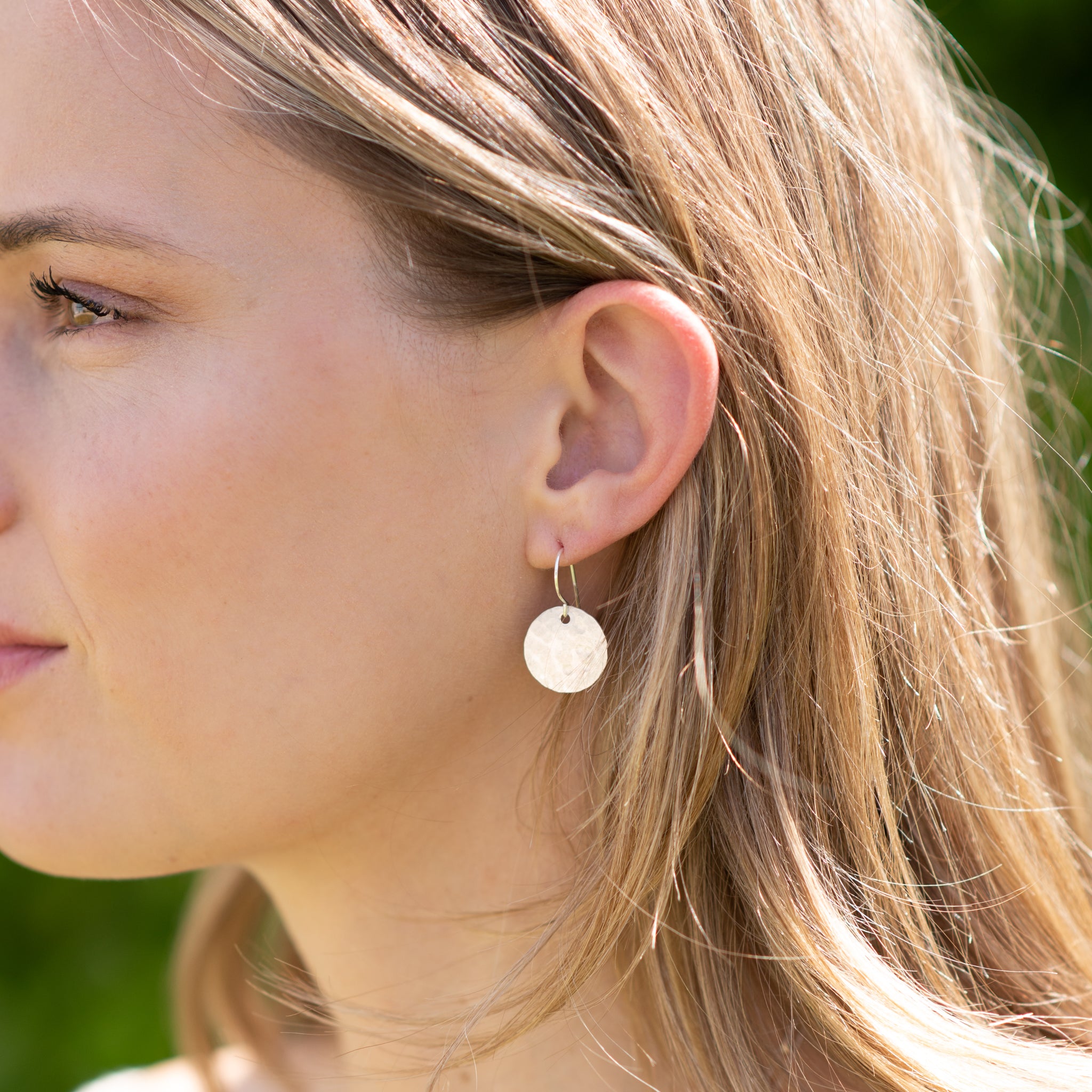 Sterling Silver Hammered Earrings - Jewel Ya