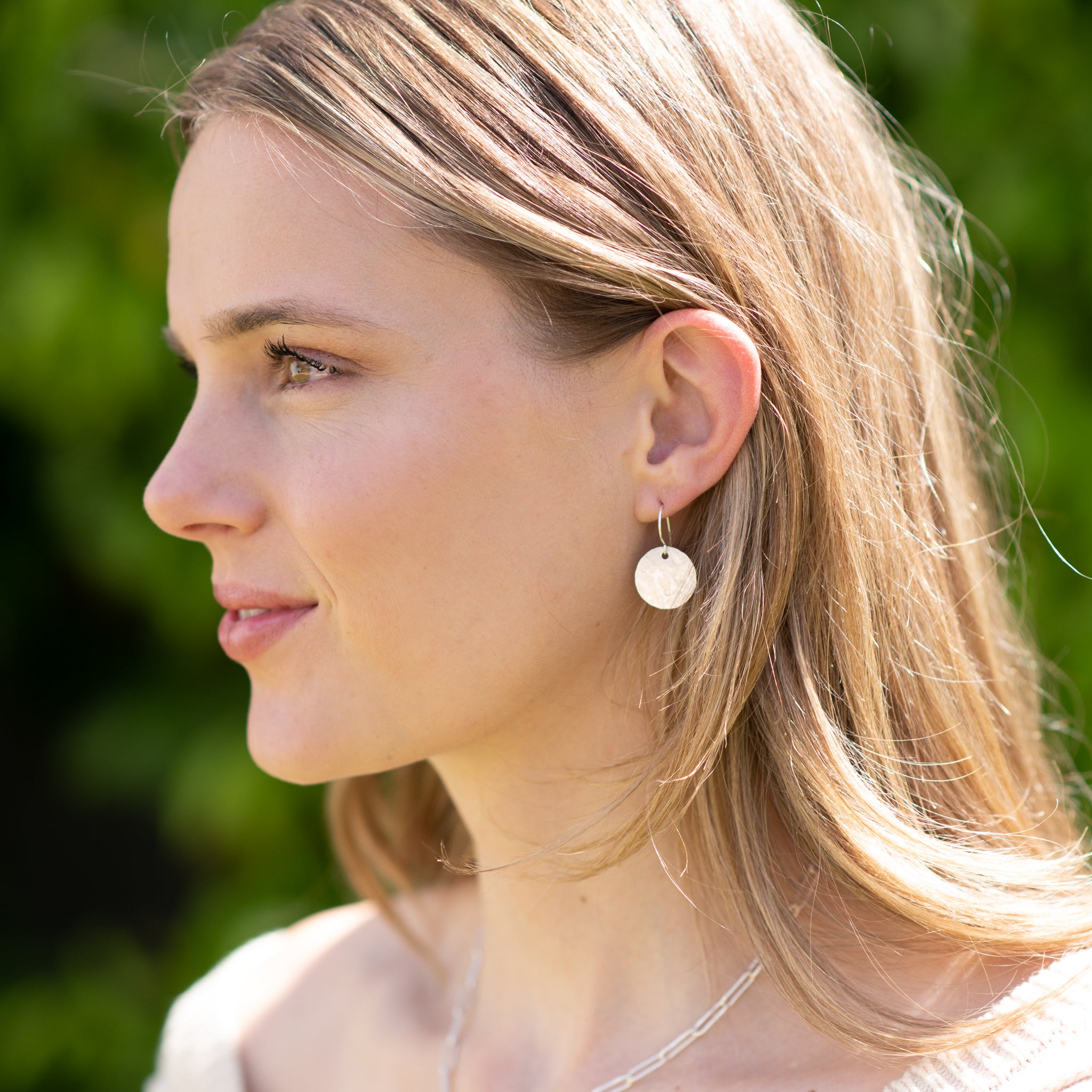 Sterling Silver Hammered Earrings - Jewel Ya