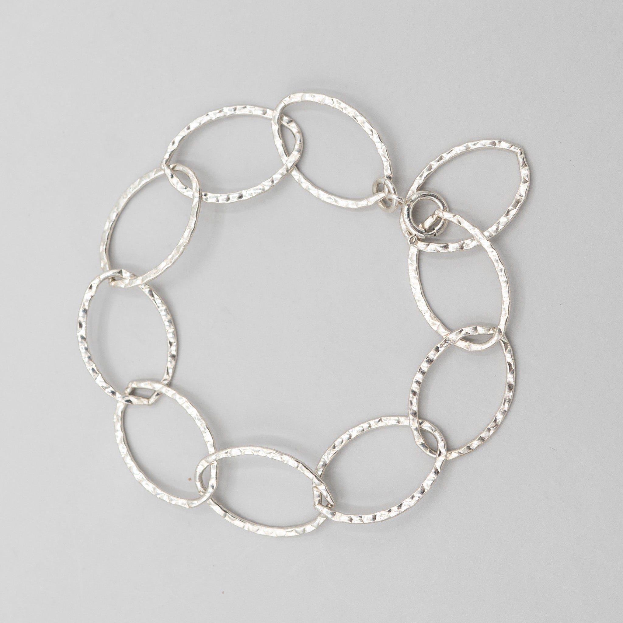 Sterling Silver Heavy Link Chain Bracelet - Jewel Ya