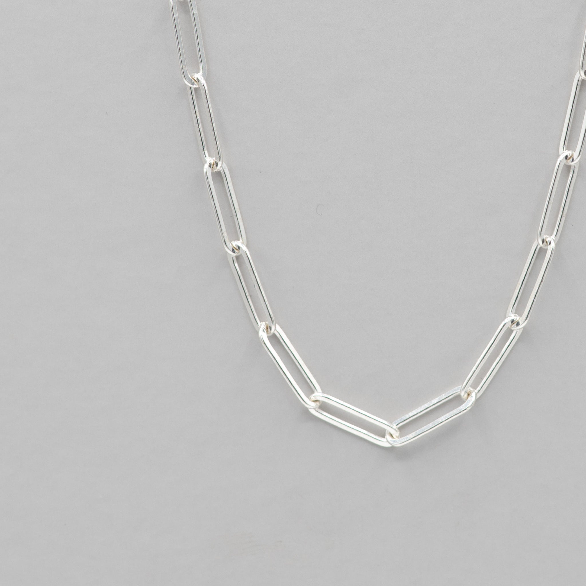 14k Gold Filled & Sterling Silver Large Paperclip Chain Layering Set - Jewel Ya
