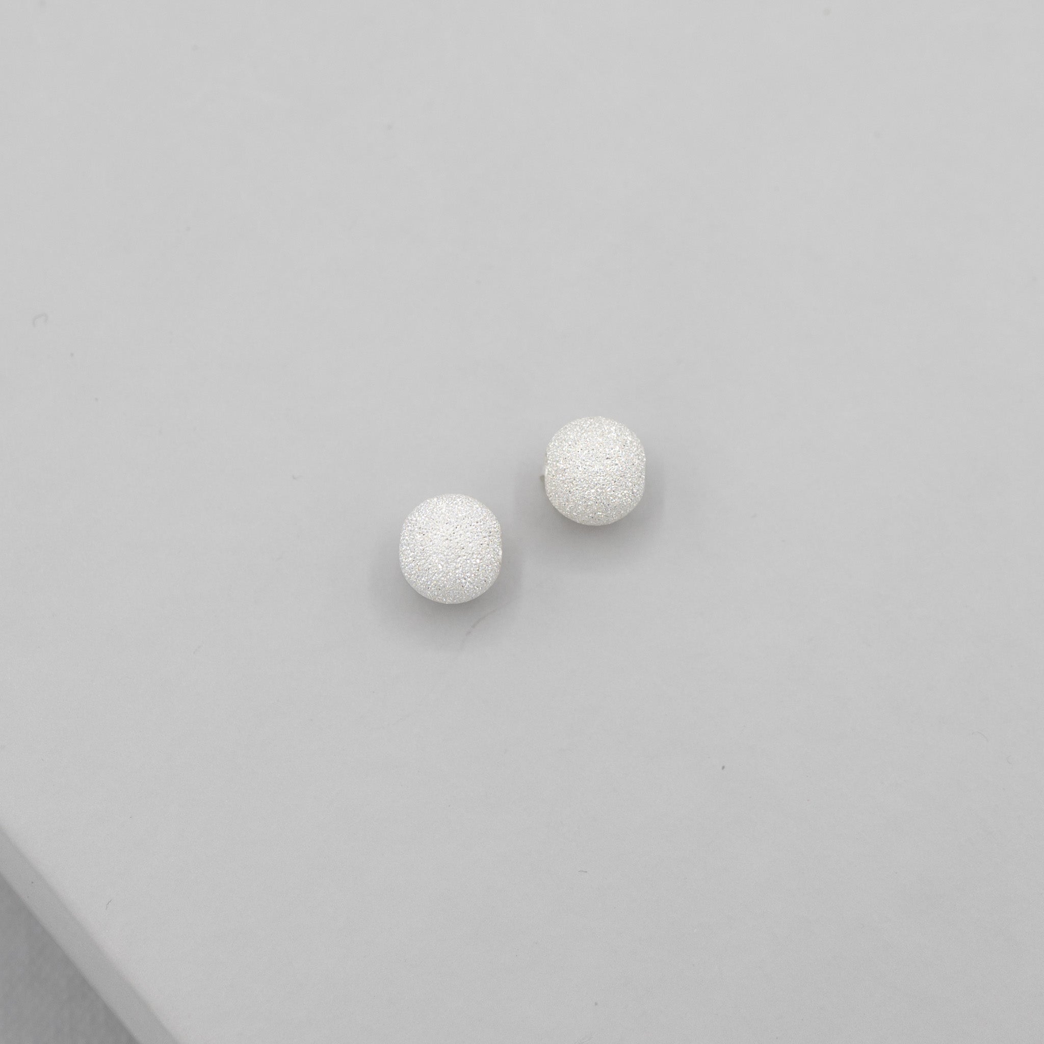 Sterling Silver “Sparkle Ball” Hoop Drops - Jewel Ya
