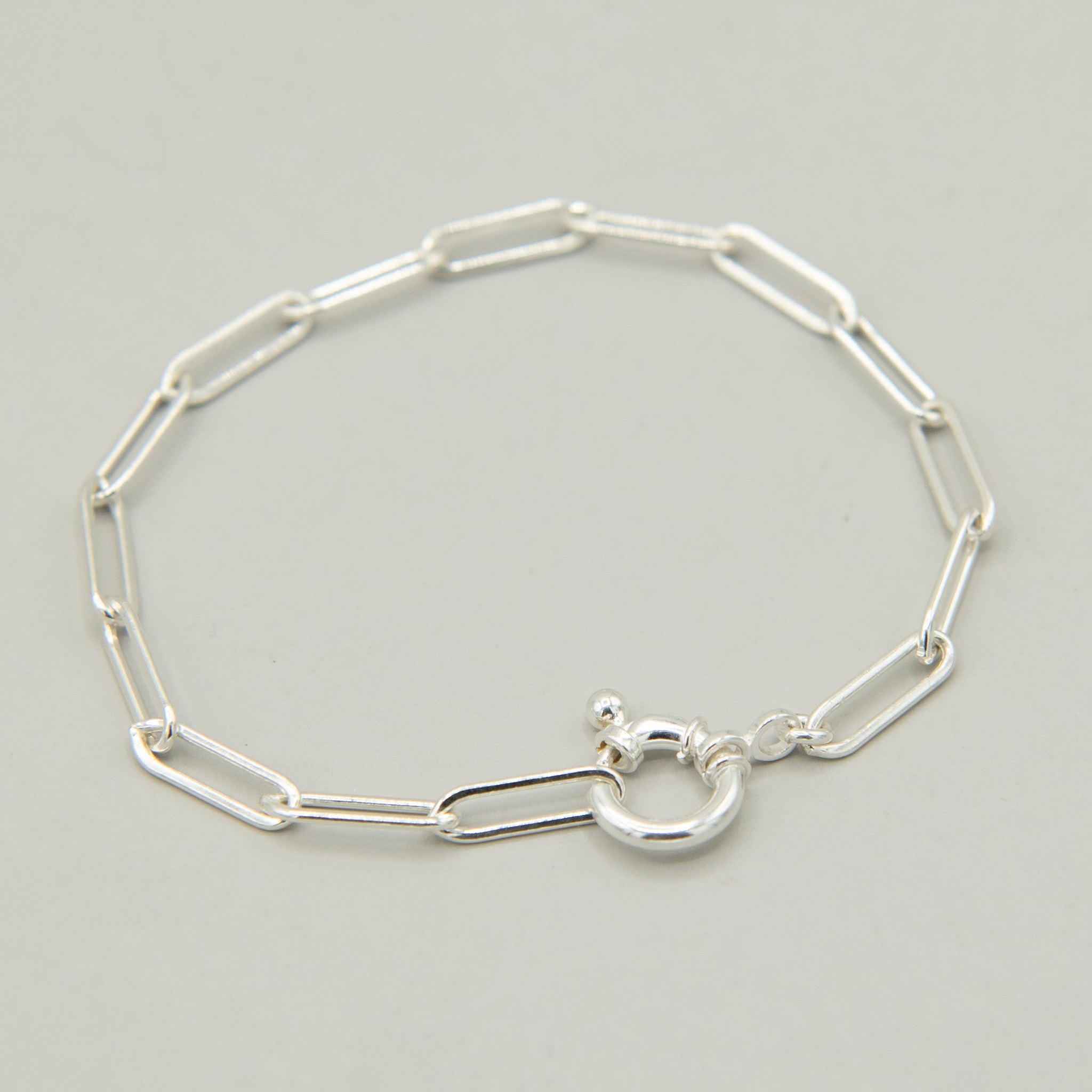 Large Paperclip Chain & Bolt Bracelet - Jewel Ya