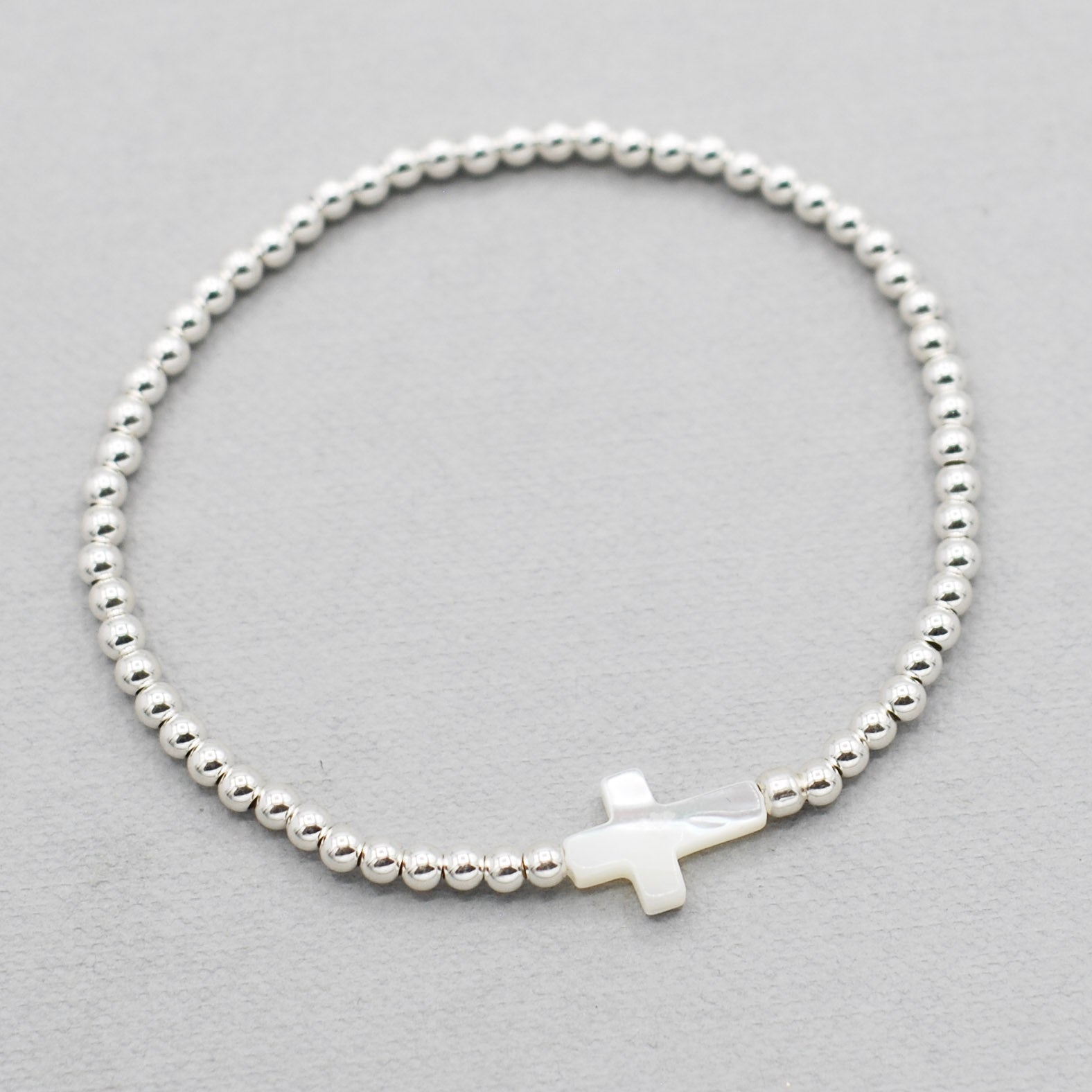 Beaded Lux Cross Bracelet & Tube Hoop Set - Jewel Ya