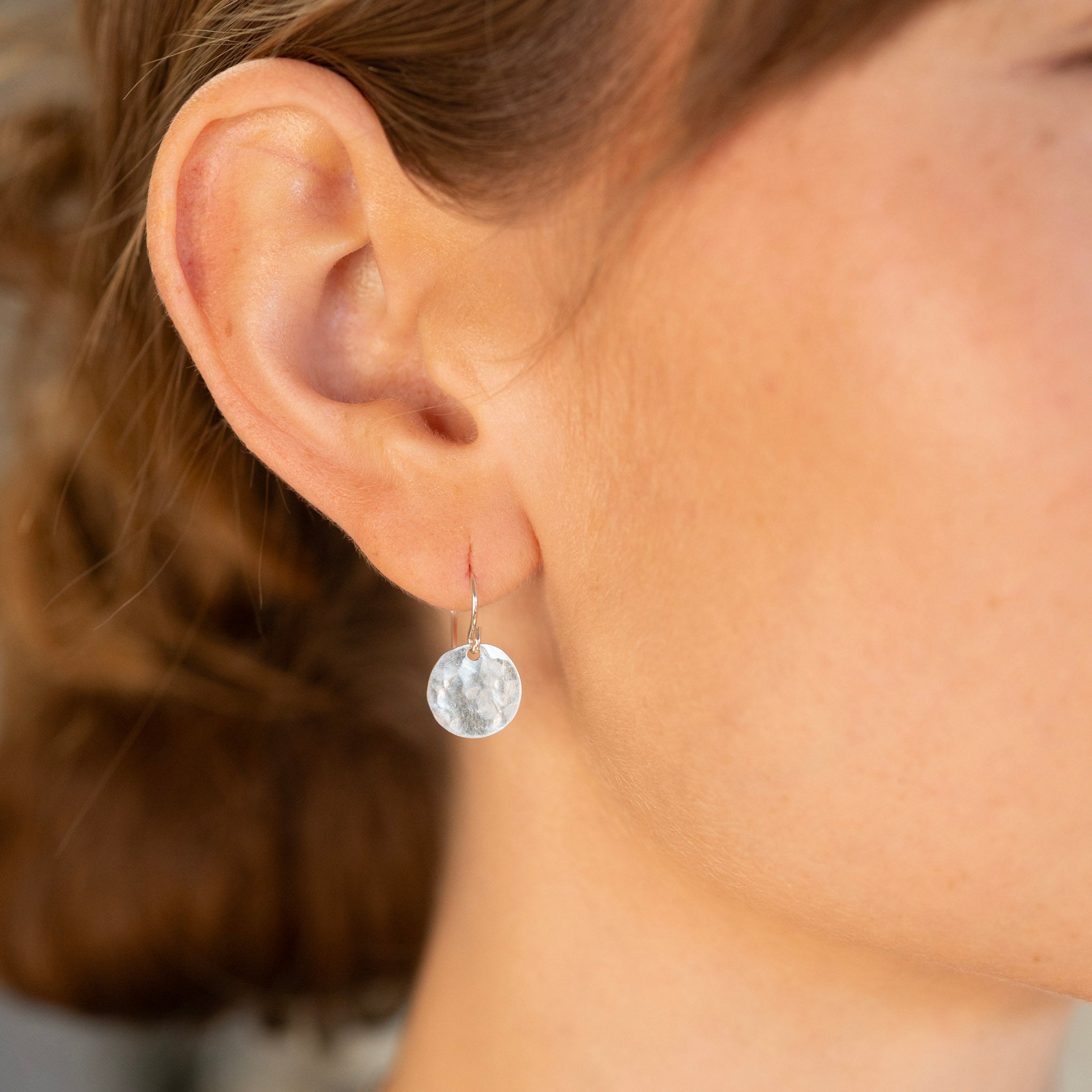 Sterling Silver Disc Earrings - Jewel Ya